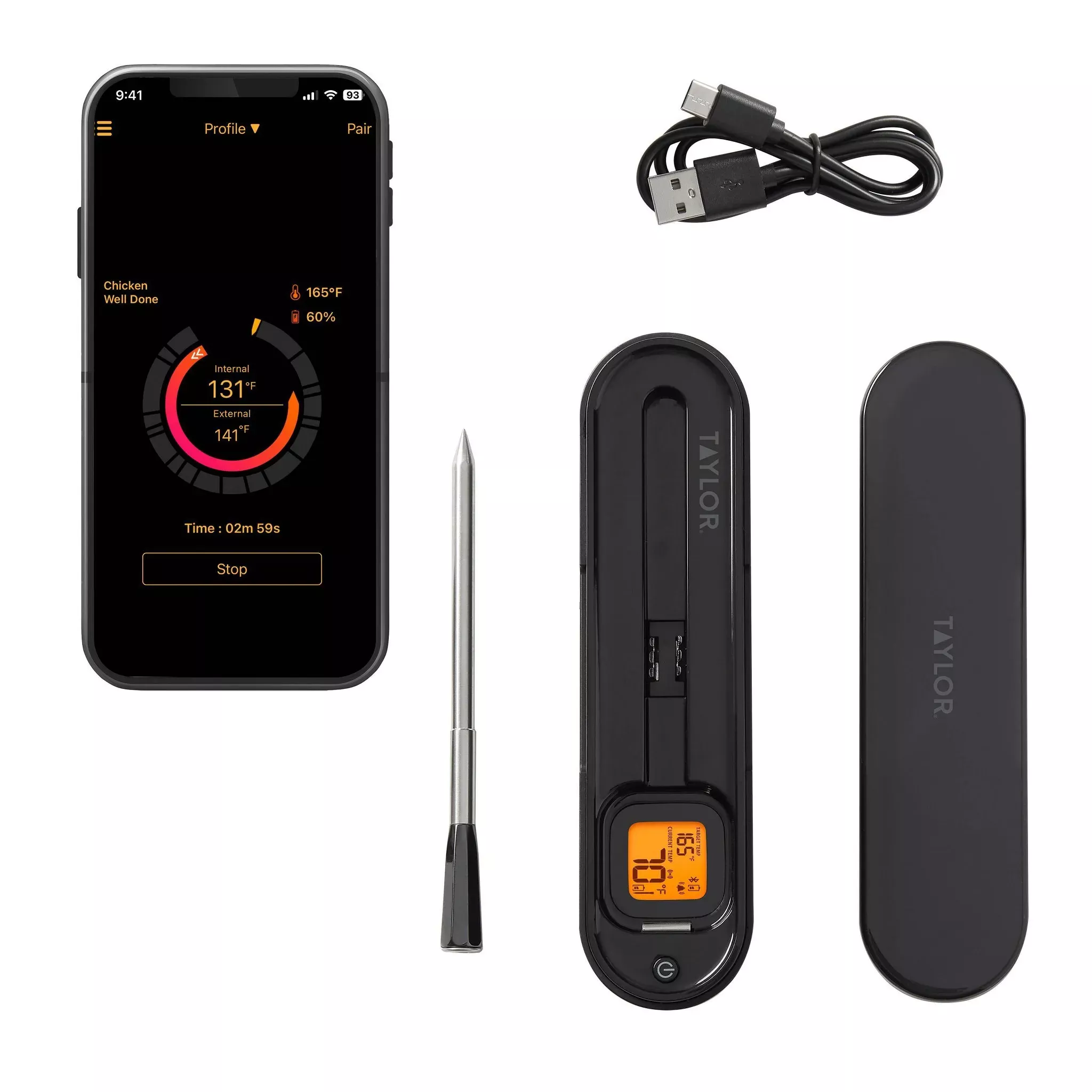 taylor-bluetooth-app-wireless-digital-cooking-kitchen-meat-thermometer-see-descr Taylor Bluetooth App Wireless Digital Cooking Kitchen Meat Thermometer (See Description) – REBEL