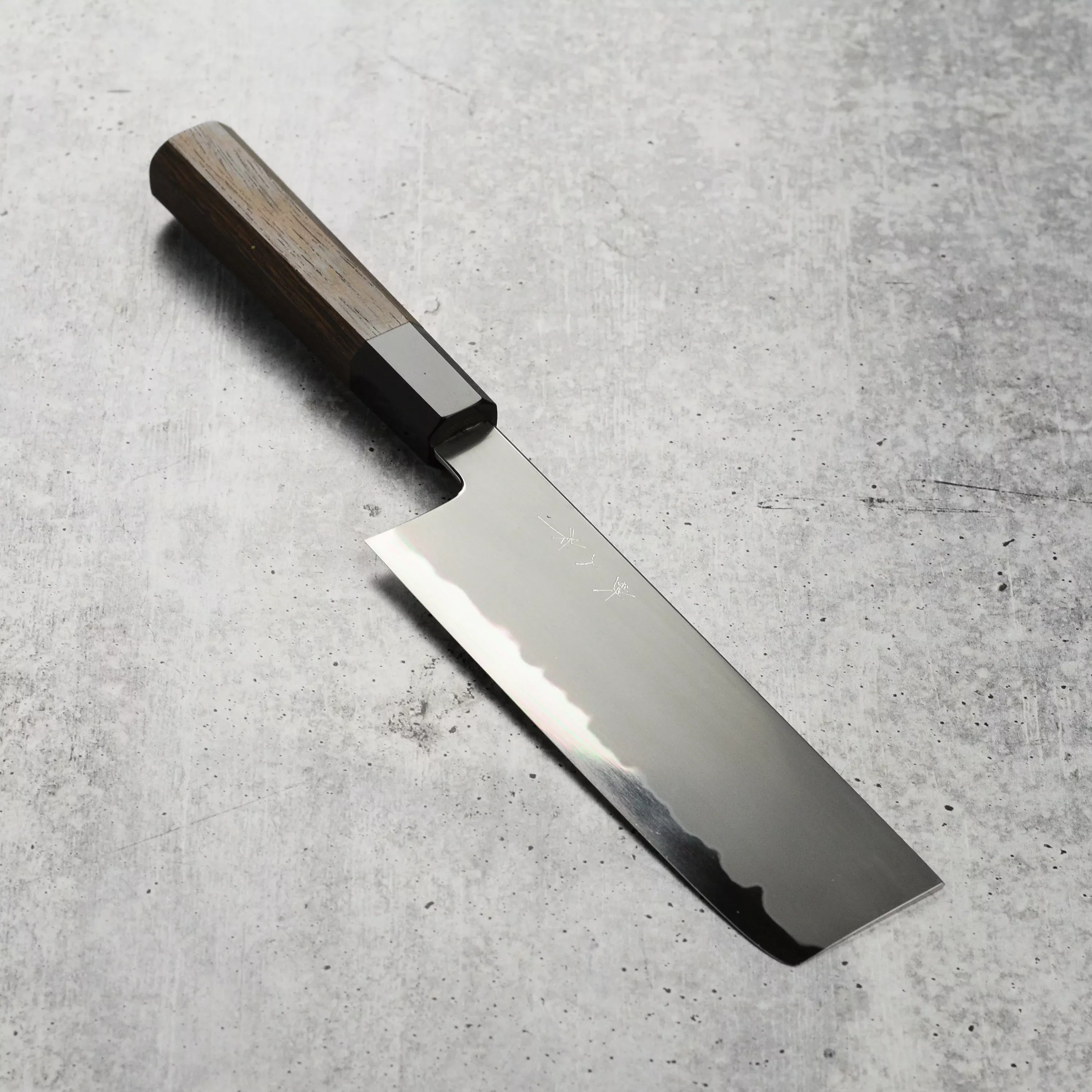 Tetsujin So Kasumi Nakiri Knife, 180mm 7", Aogami #2 Blue Carbon Steel