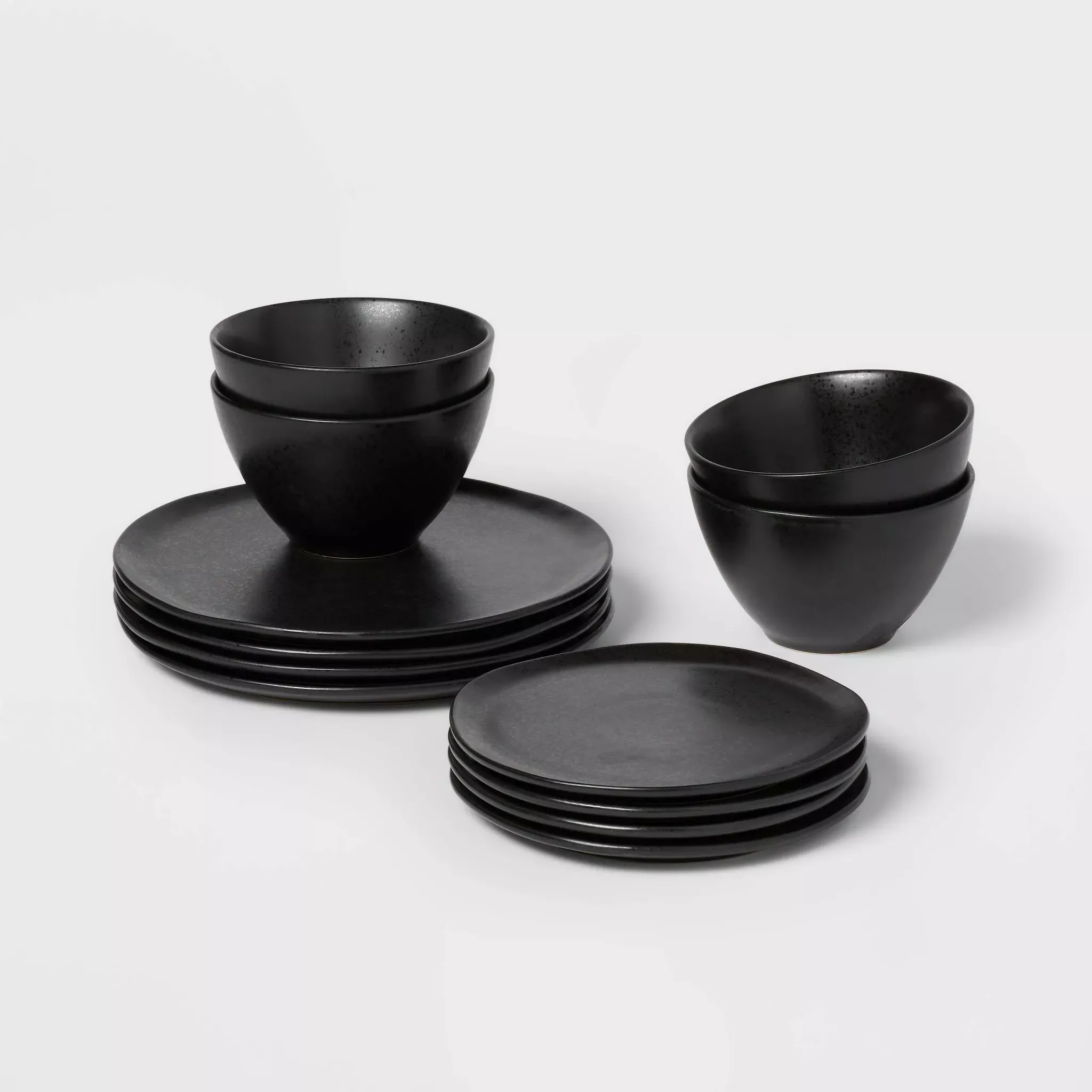 threshold-12pc-earthenware-houlton-dinnerware-set-black-rebel Threshold 12pc Earthenware Houlton Dinnerware Set - Black – REBEL
