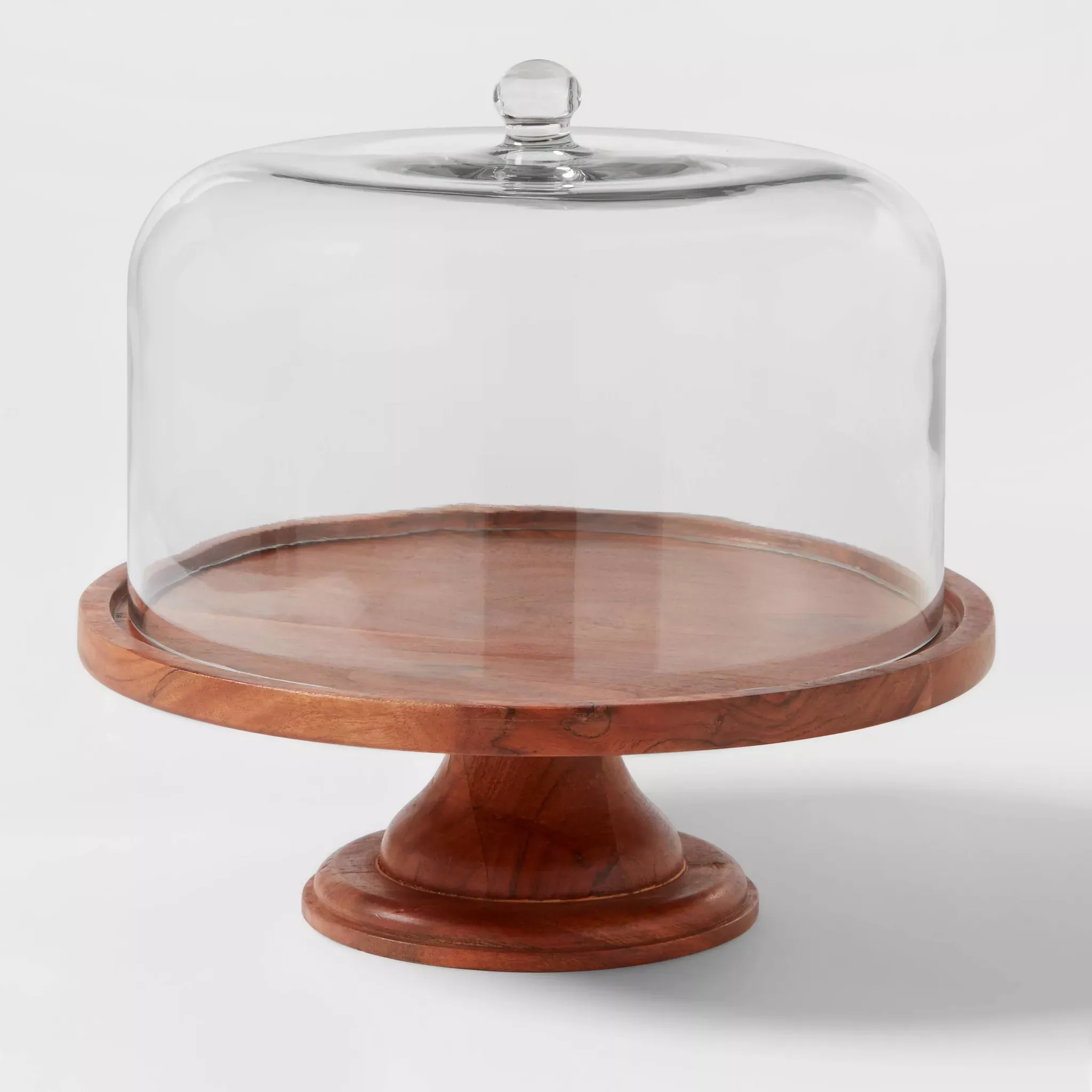 threshold-round-glass-wood-dessert-stand-rebel Threshold Round Glass & Wood Dessert Stand – REBEL