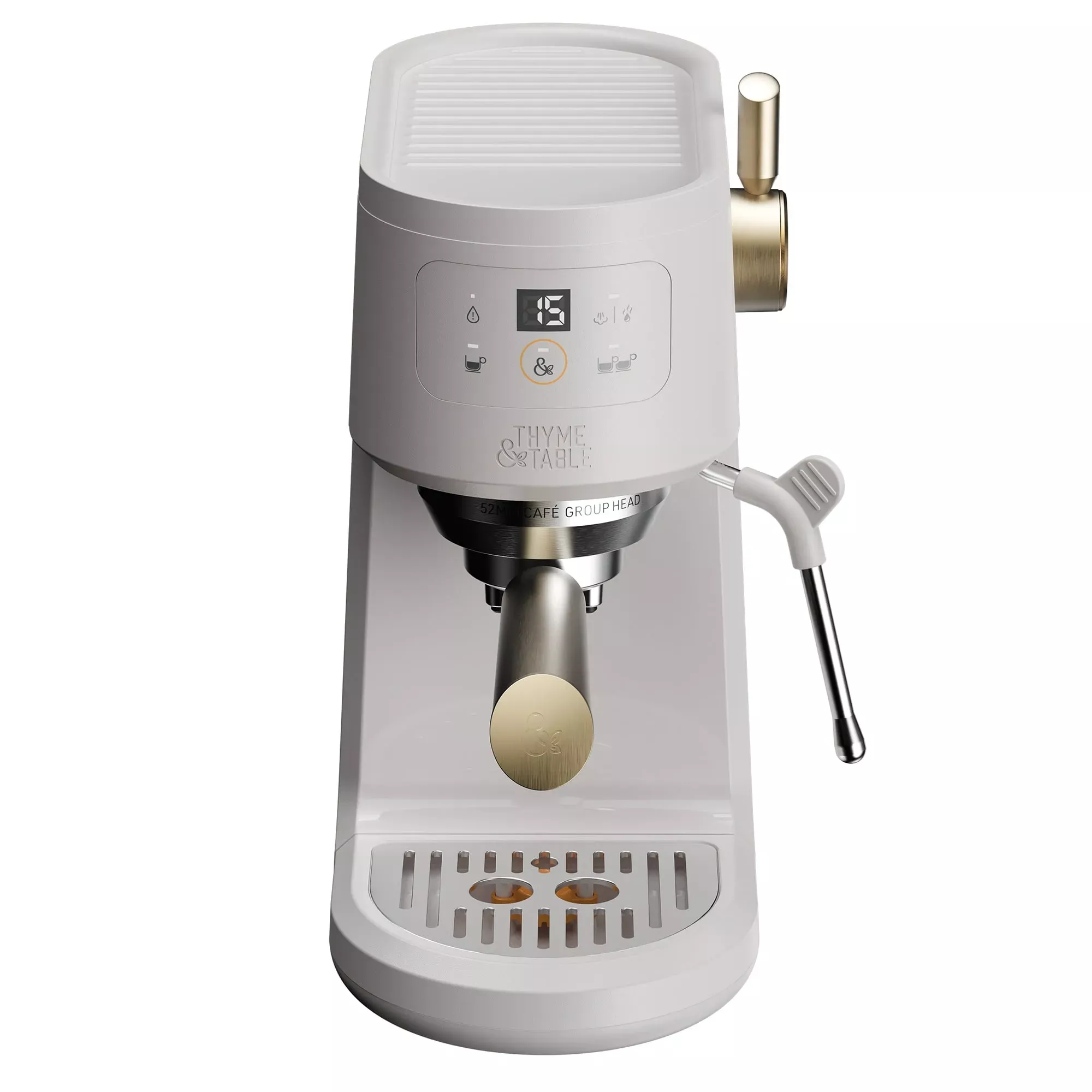 thyme-table-barista-mini-espresso-machine-sand-white-rebel Thyme and table Barista Mini Espresso Machine - Sand White – REBEL