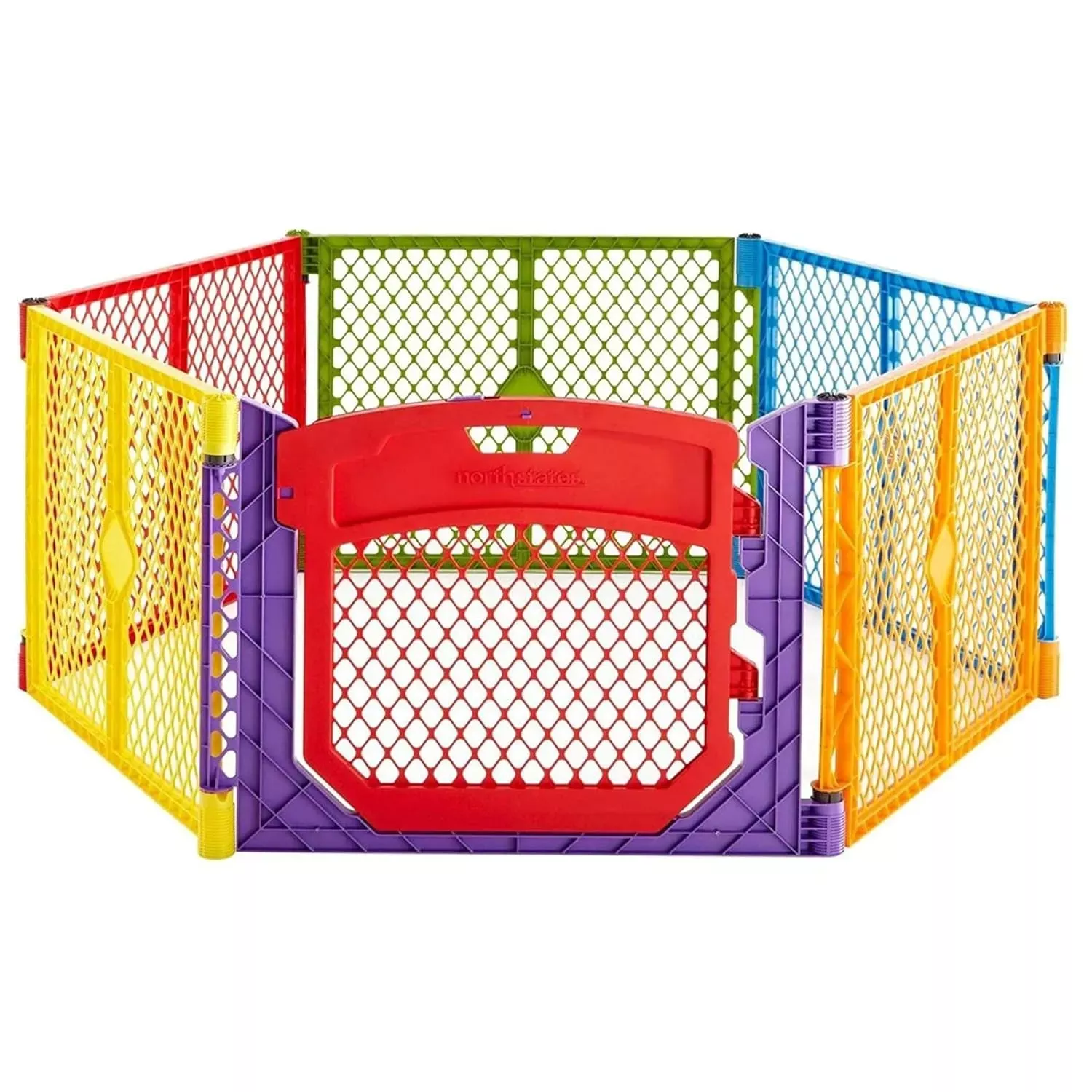 toddleroo-by-north-states-superyard-colorplay-ultimate-6-panel-free-standing-pla TODDLEROO BY NORTH STATES Superyard Colorplay Ultimate 6 Panel Free Standing Play Yard – REBEL