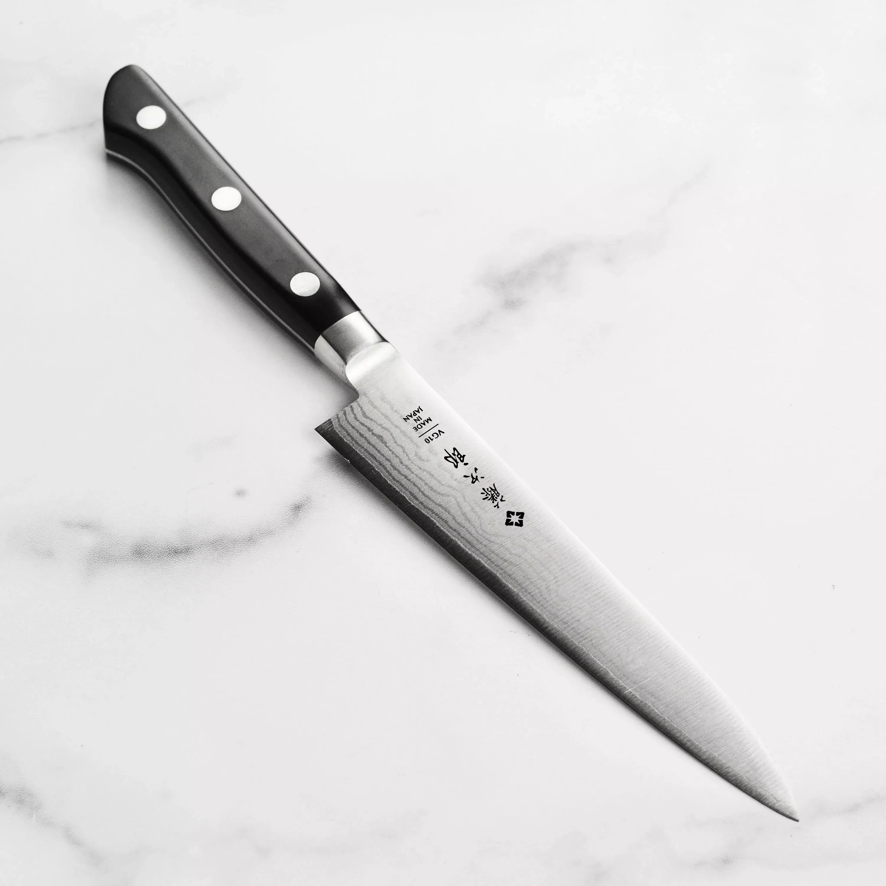 tojiro-classic-damascus-utility-knife-6 Tojiro Classic Damascus Utility Knife - 6"