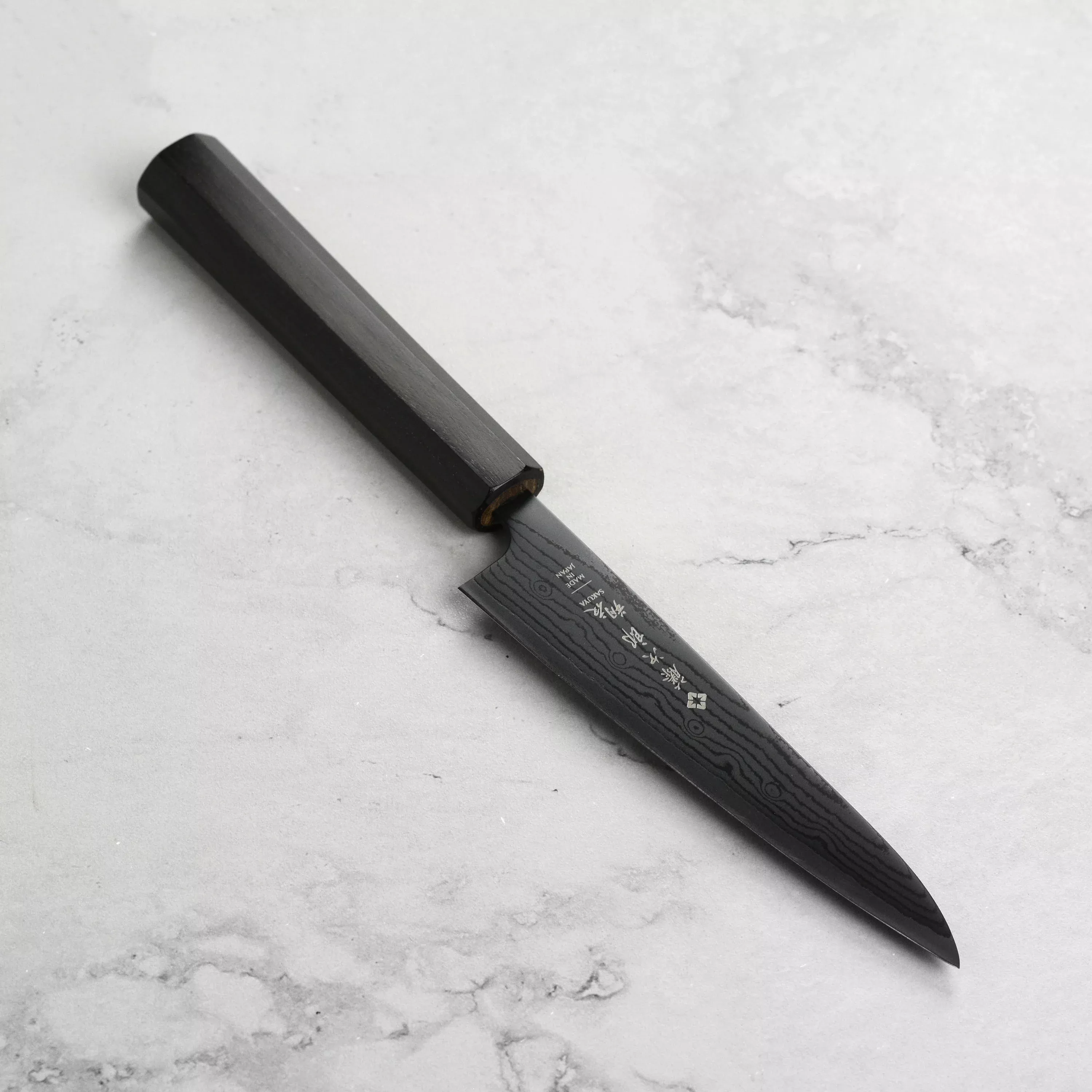 tojiro-sakuya-black-damascus-5-3-utility-knife Tojiro Sakuya Black Damascus 5.3" Utility Knife