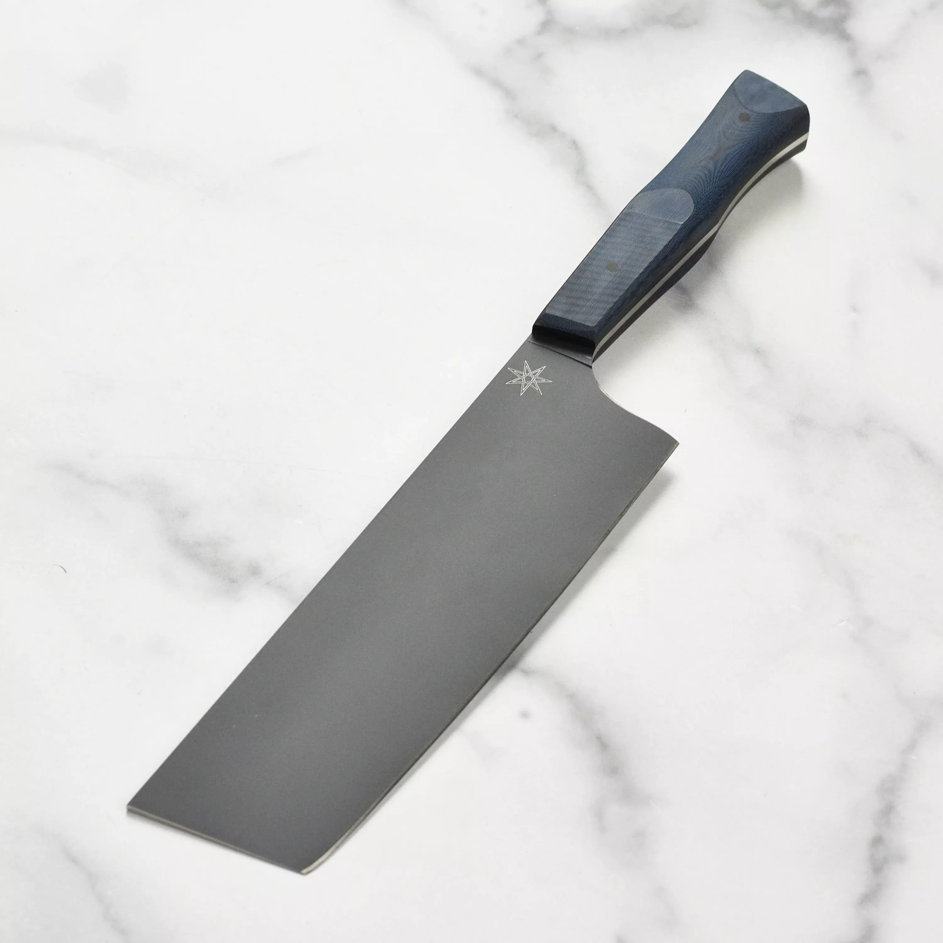 Town Cutler eXo Blue Nakiri Knife - 7"