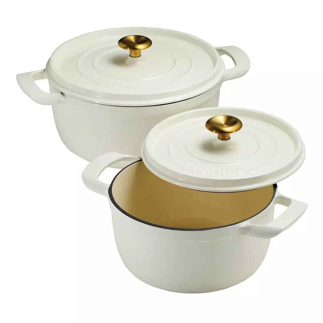 tramontina-dutch-oven-set-2-pack-white-rebel Tramontina Dutch Oven Set, 2-pack- White – REBEL