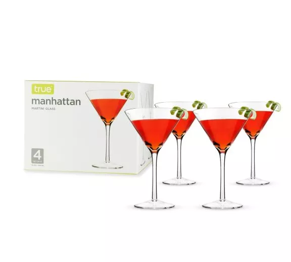 true-fabrications-manhattan-martini-glass-set-4 True Fabrications Manhattan Martini Glass Set/4