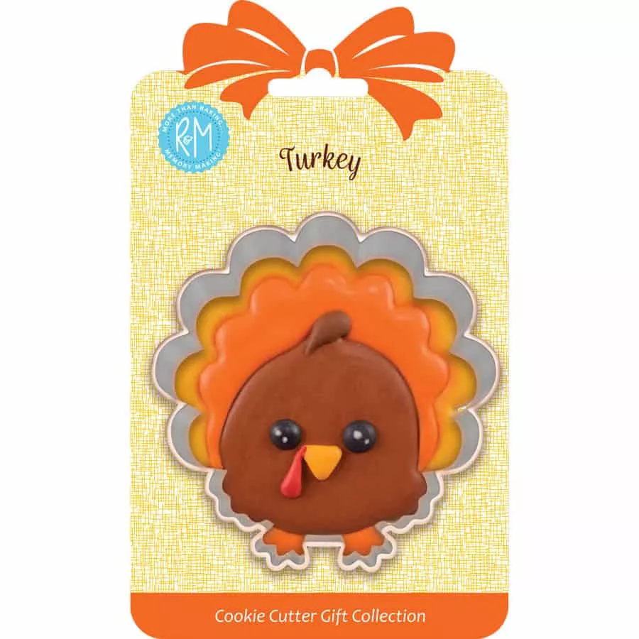 turkey-cookie-cutter-3-5-carded Turkey Cookie Cutter 3.5" Carded
