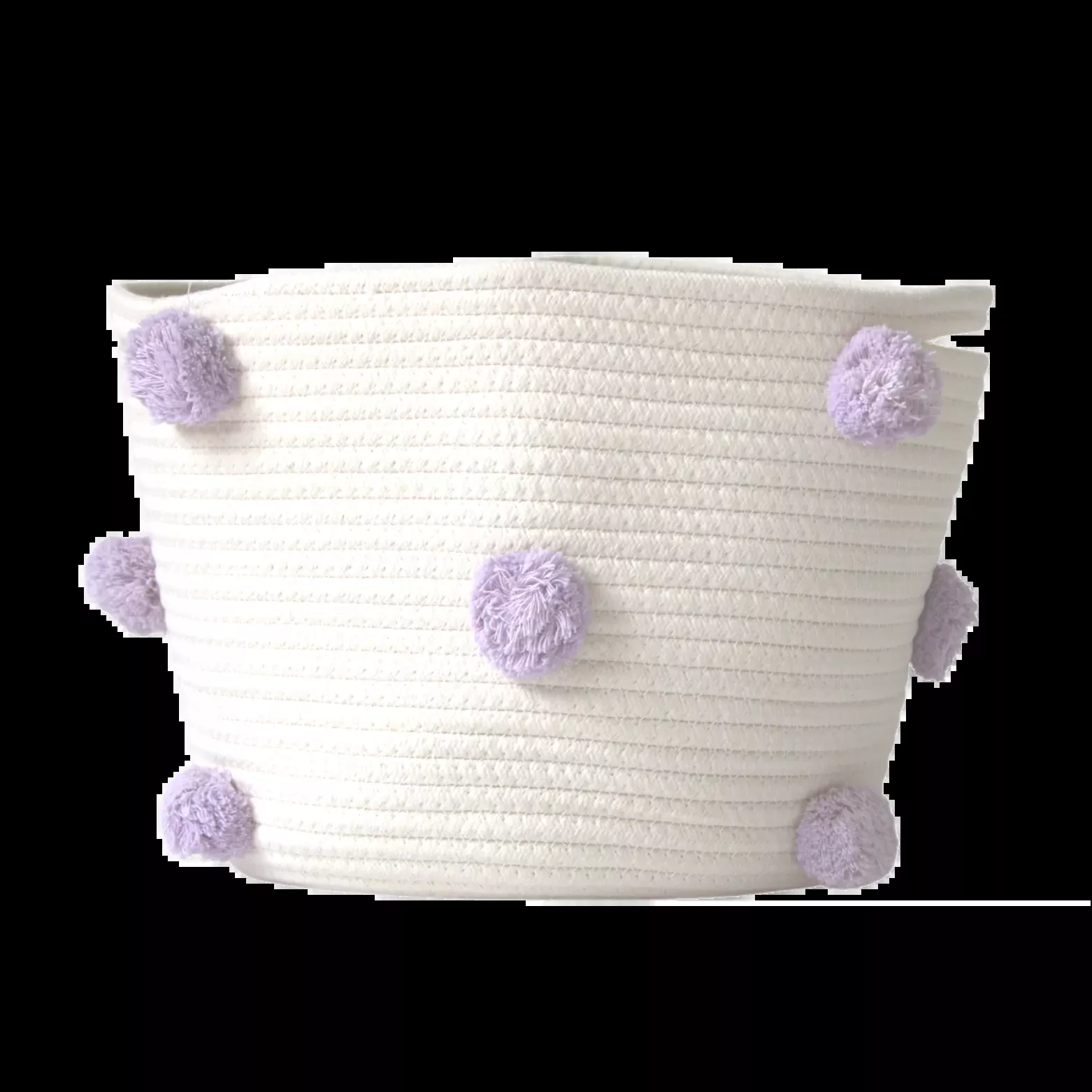 twig-tassel-lilac-pom-basket-medium-rebel TWIG & TASSEL Lilac Pom Basket - Medium – REBEL