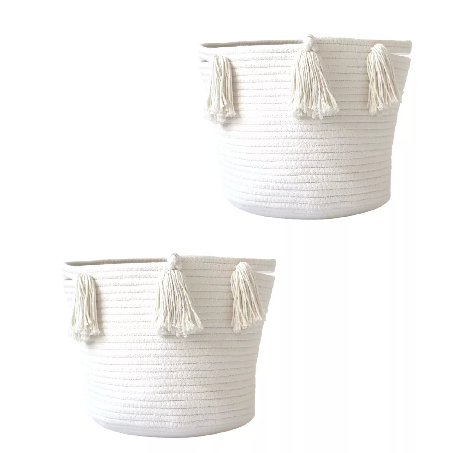 twig-tassel-set-2-natural-tassel-basket-medium-rebel TWIG & TASSEL Set of 2 - Natural Tassel Basket - Medium – REBEL