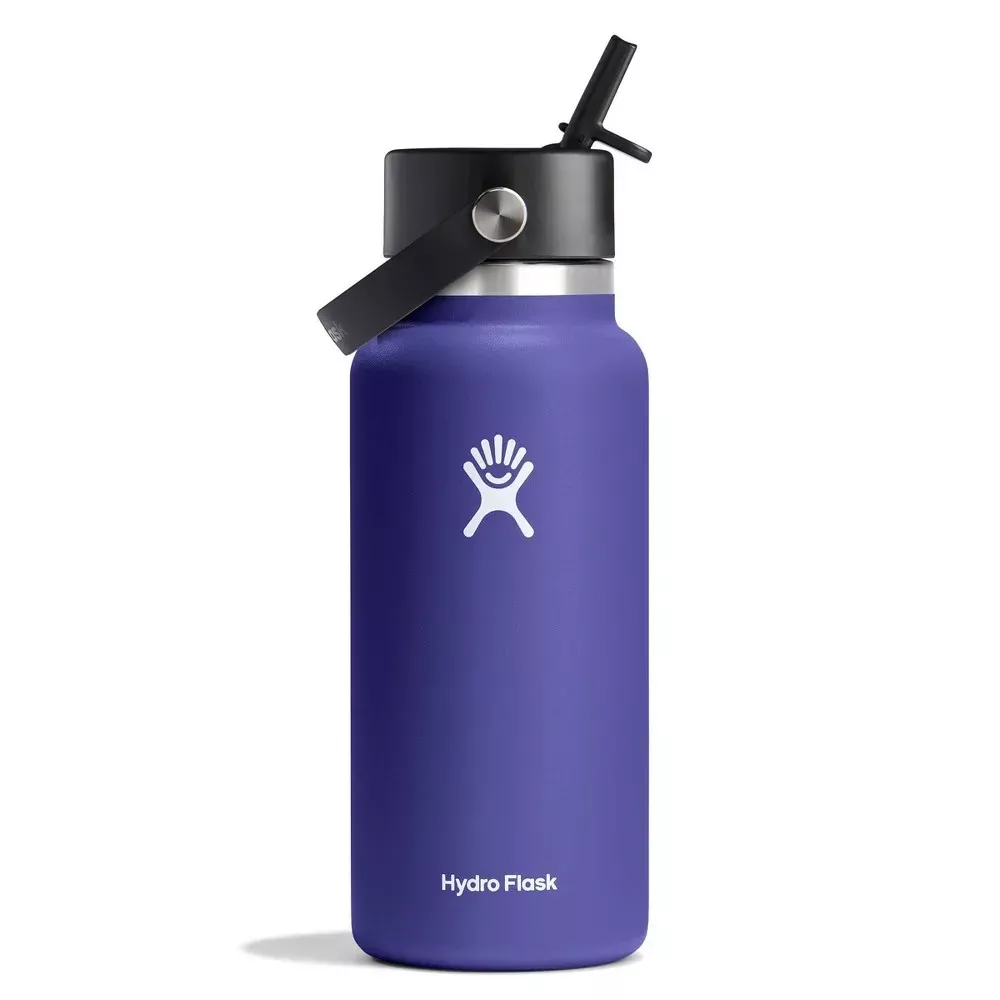 Unbranded/Generic Hydro Flask 32oz Wide Mouth Flex Straw Water Bottle Phantom – REBEL