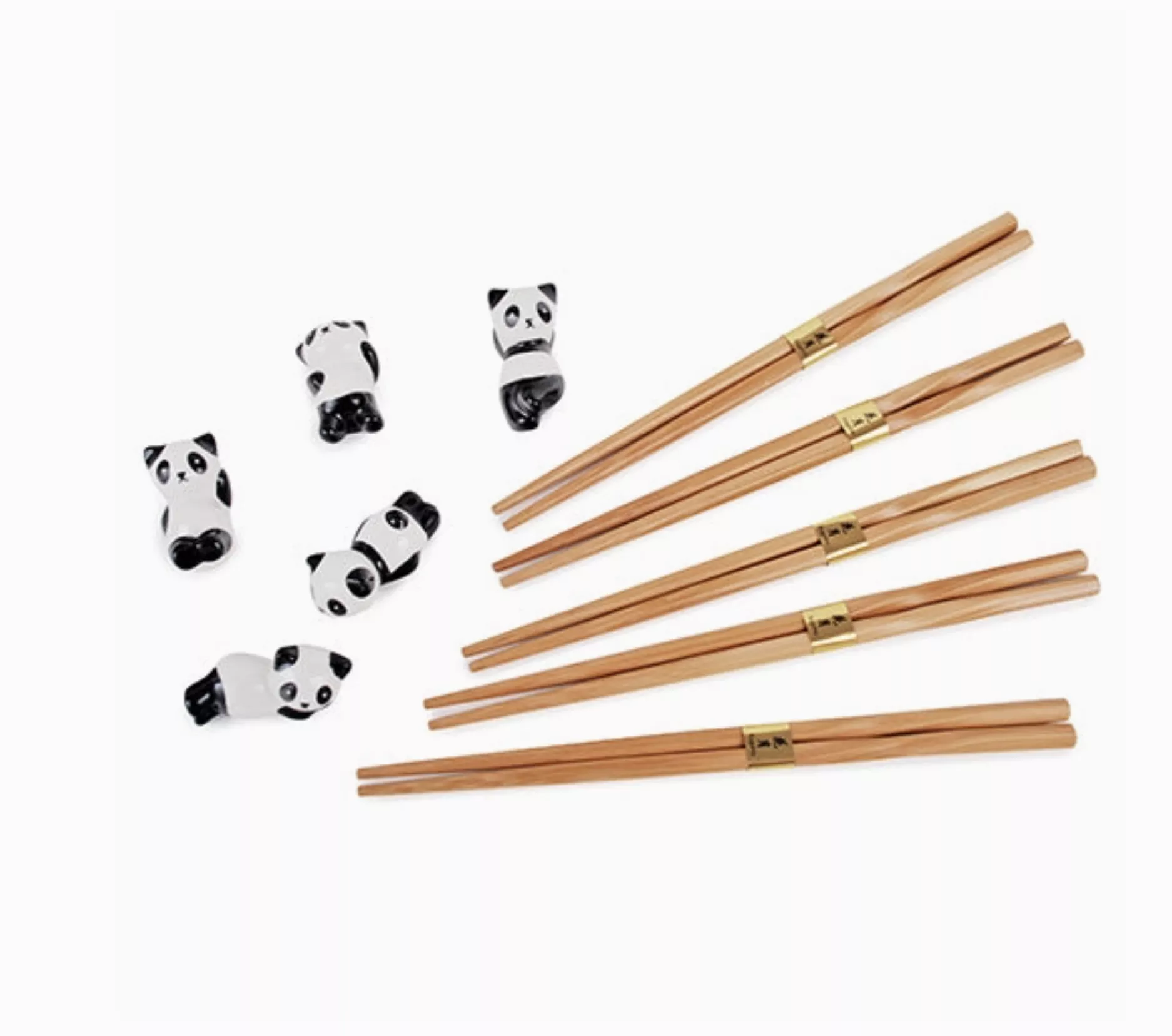 urban-tokyo-5-piece-chopsticks-panda-porcelain-chopsticks-rest-gift Urban Tokyo 5 Piece Chopsticks and Panda Porcelain Chopsticks Rest Gift