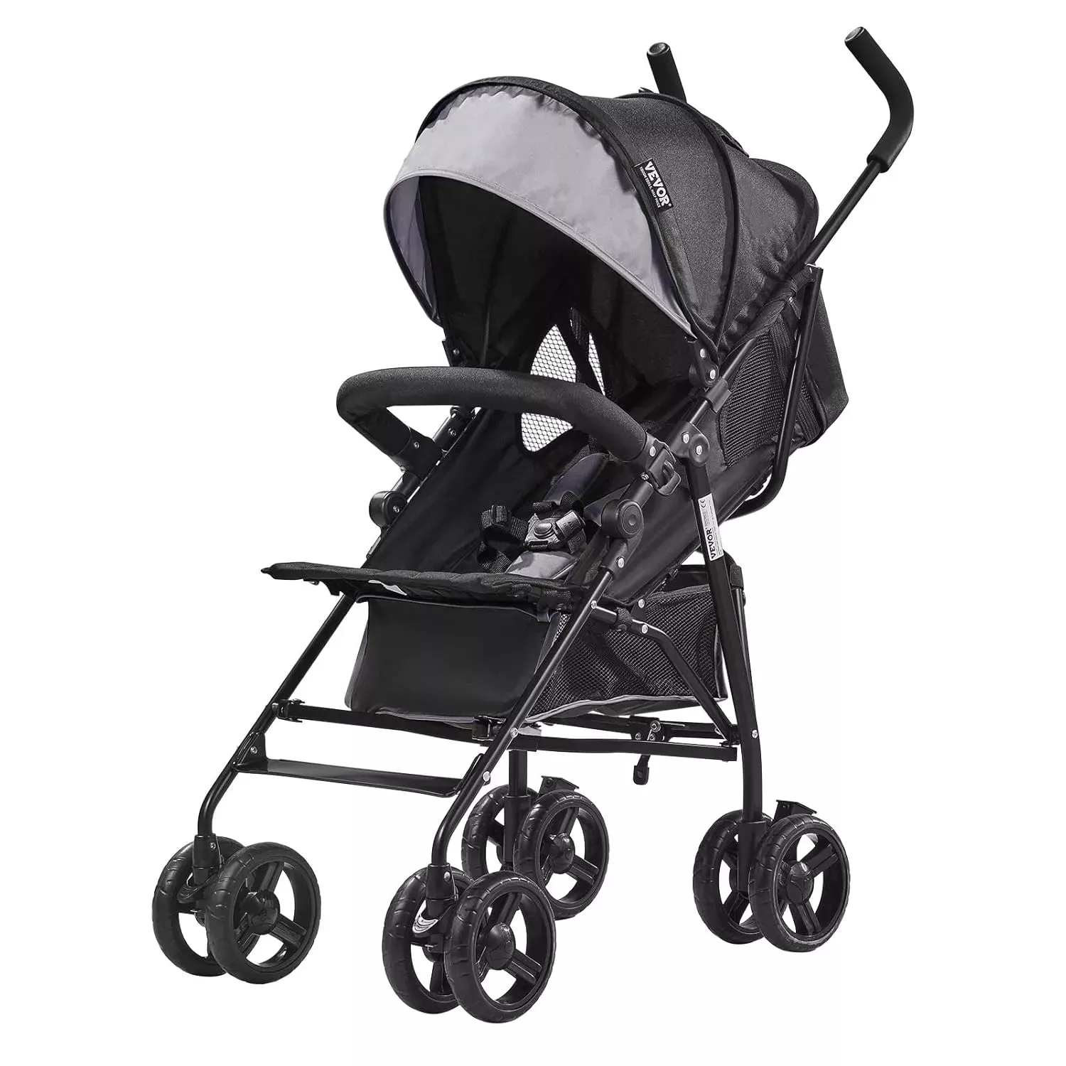 vevor-lightweight-stroller-light-gray-black-see-description-rebel VEVOR Lightweight Stroller - Light Gray/Black (See Description) – REBEL