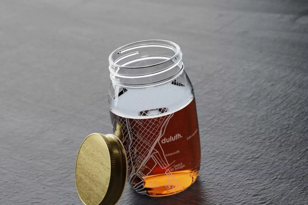 well-told-mason-jar-duluth-map Well Told Mason Jar - Duluth Map