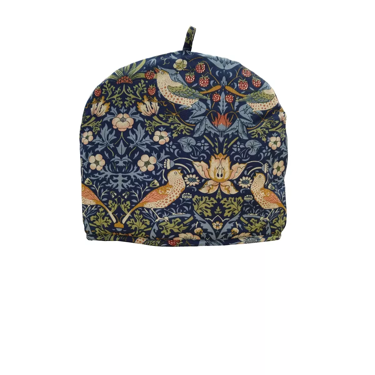william-morris-cotton-tea-cozy-strawberry-thief-navy William Morris Cotton Tea Cozy - Strawberry Thief / Navy
