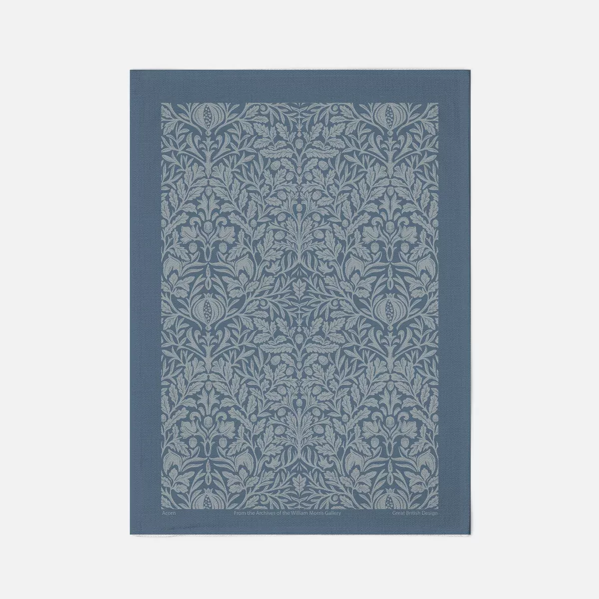 william-morris-cotton-tea-towel-acorn-blue William Morris Cotton Tea Towel - Acorn Blue