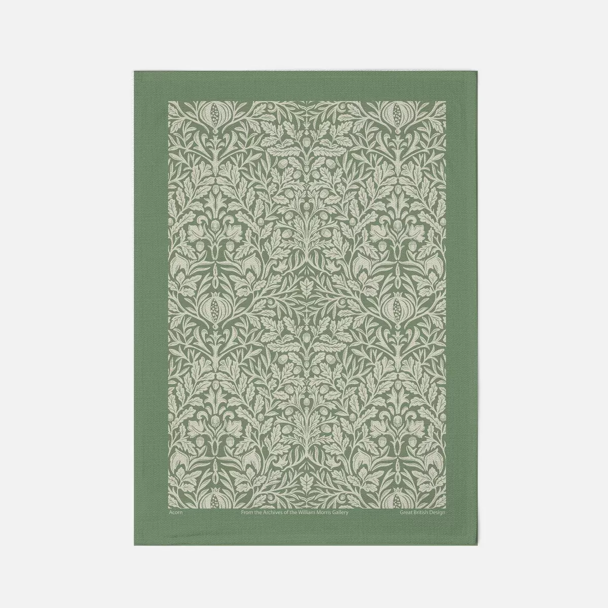 william-morris-cotton-tea-towel-acorn-green William Morris Cotton Tea Towel - Acorn Green