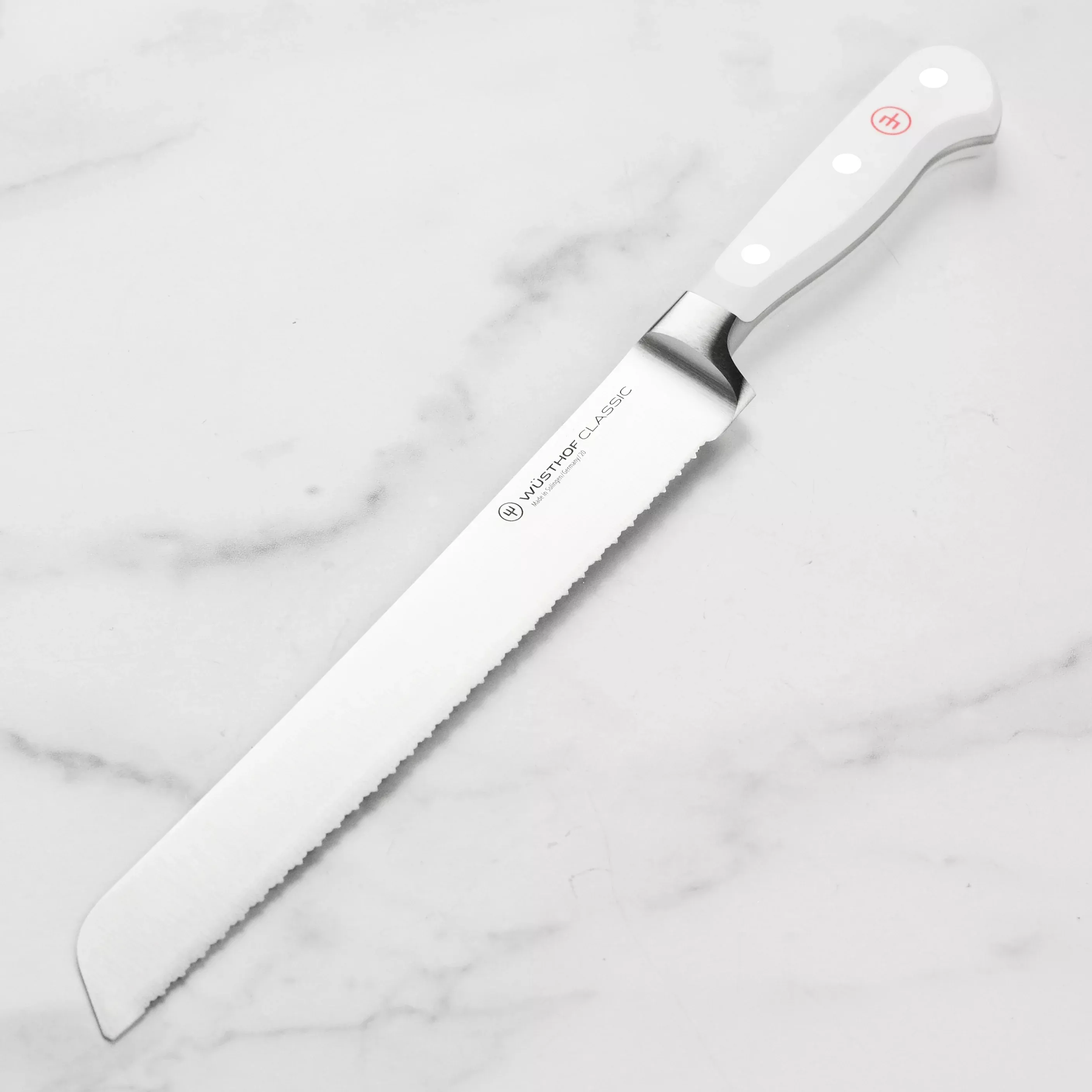 wusthof-classic-white-double-serrated-bread-knife-9 Wusthof Classic White Double Serrated Bread Knife - 9"