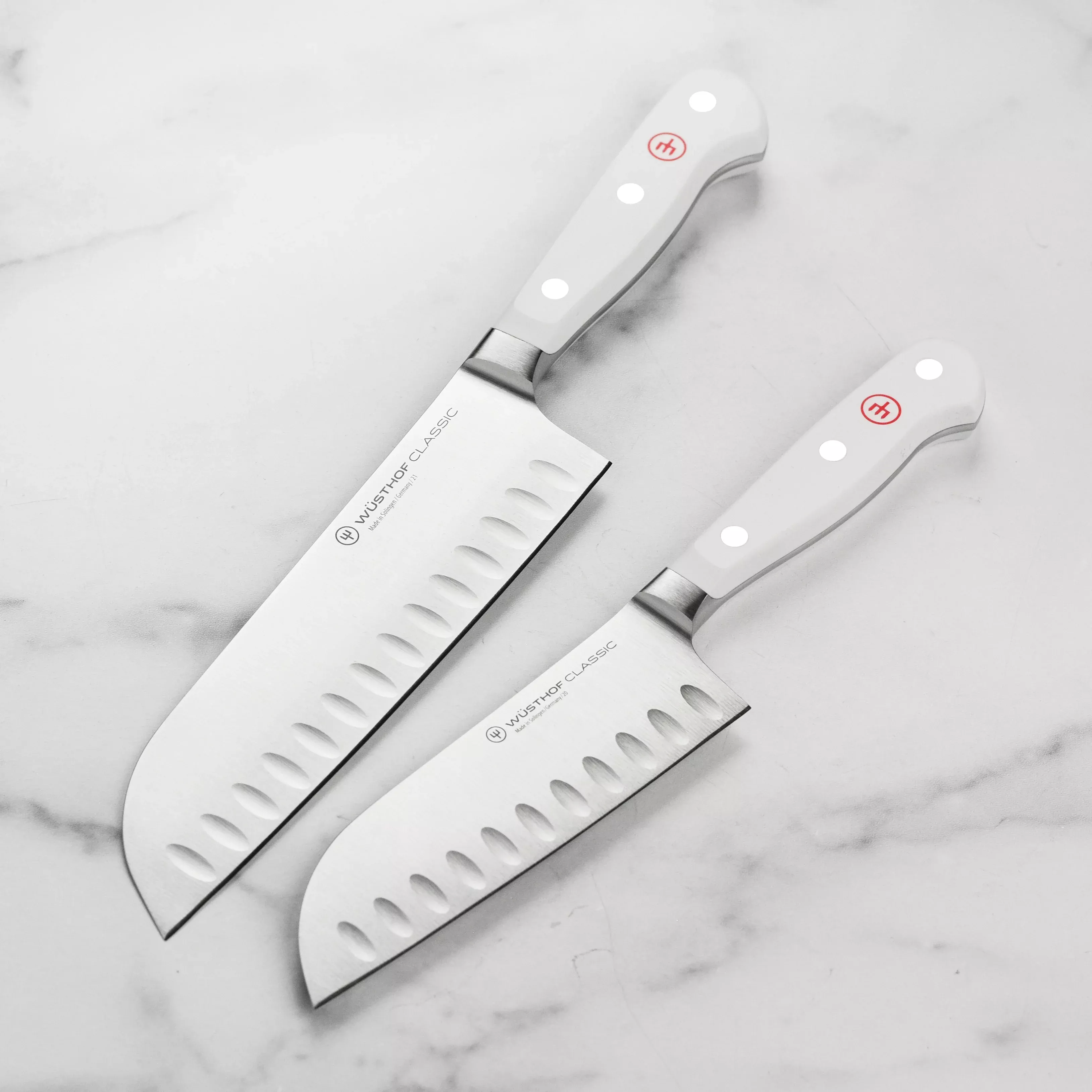 wusthof-classic-white-hollow-edge-santoku-knife-set-2-piece Wusthof Classic White Hollow Edge Santoku Knife Set - 2 Piece