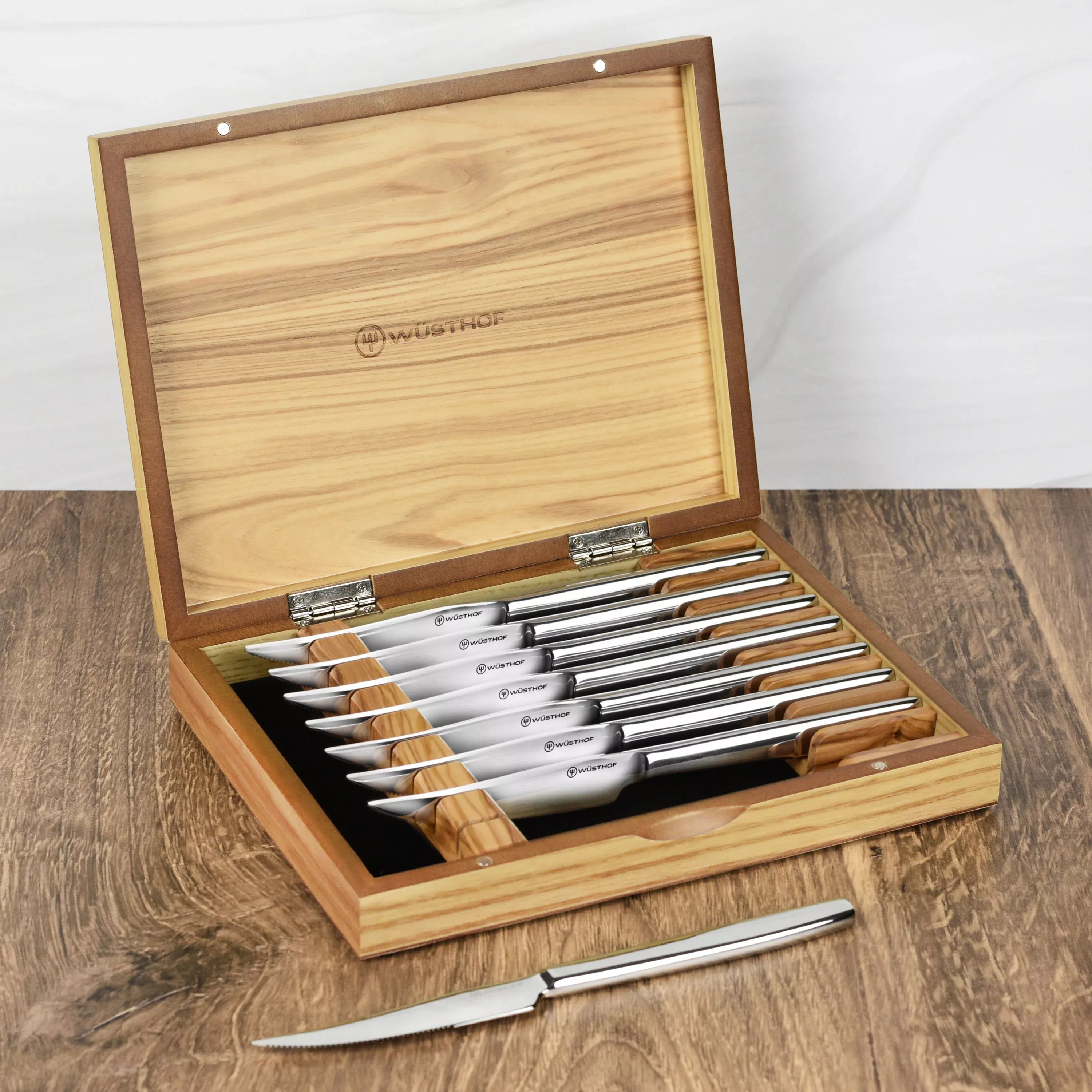 wusthof-steak-knives-8-piece-gift-set-with-case-stainless-steel Wusthof Steak Knives - 8 Piece Gift Set with Case - Stainless Steel