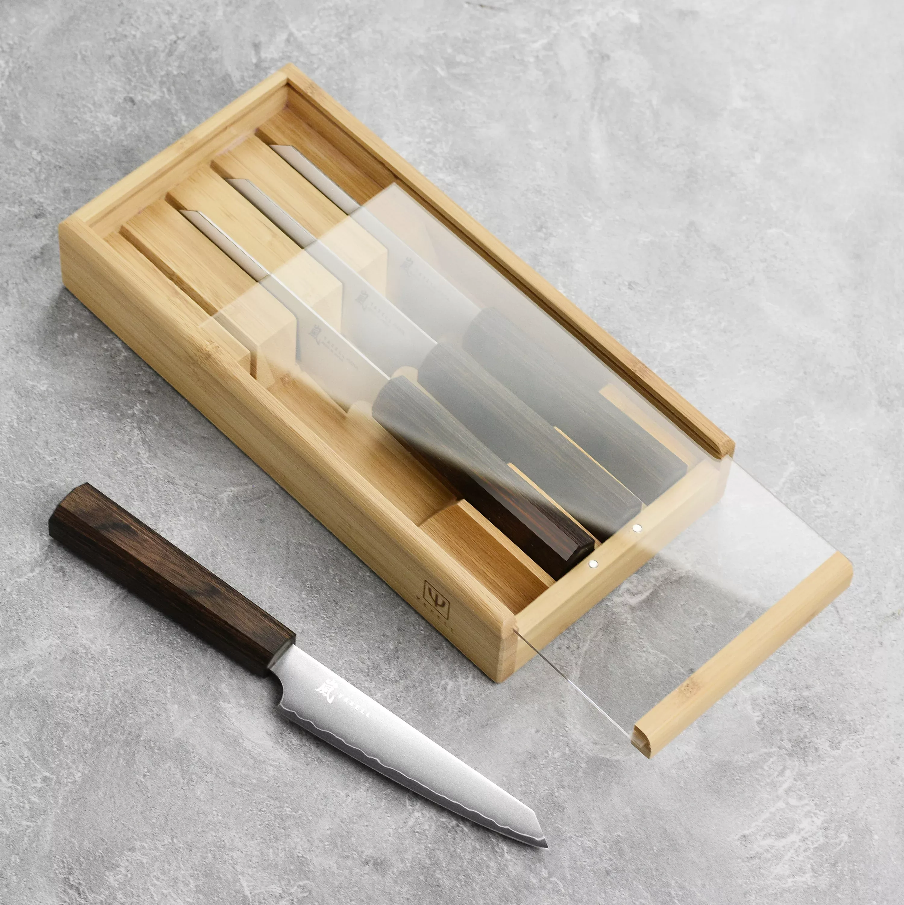 yaxell-hana-japanese-steak-knife-set-with-case-fine-edge-4-piece Yaxell Hana Japanese Steak Knife Set with Case - Fine Edge, 4 Piece