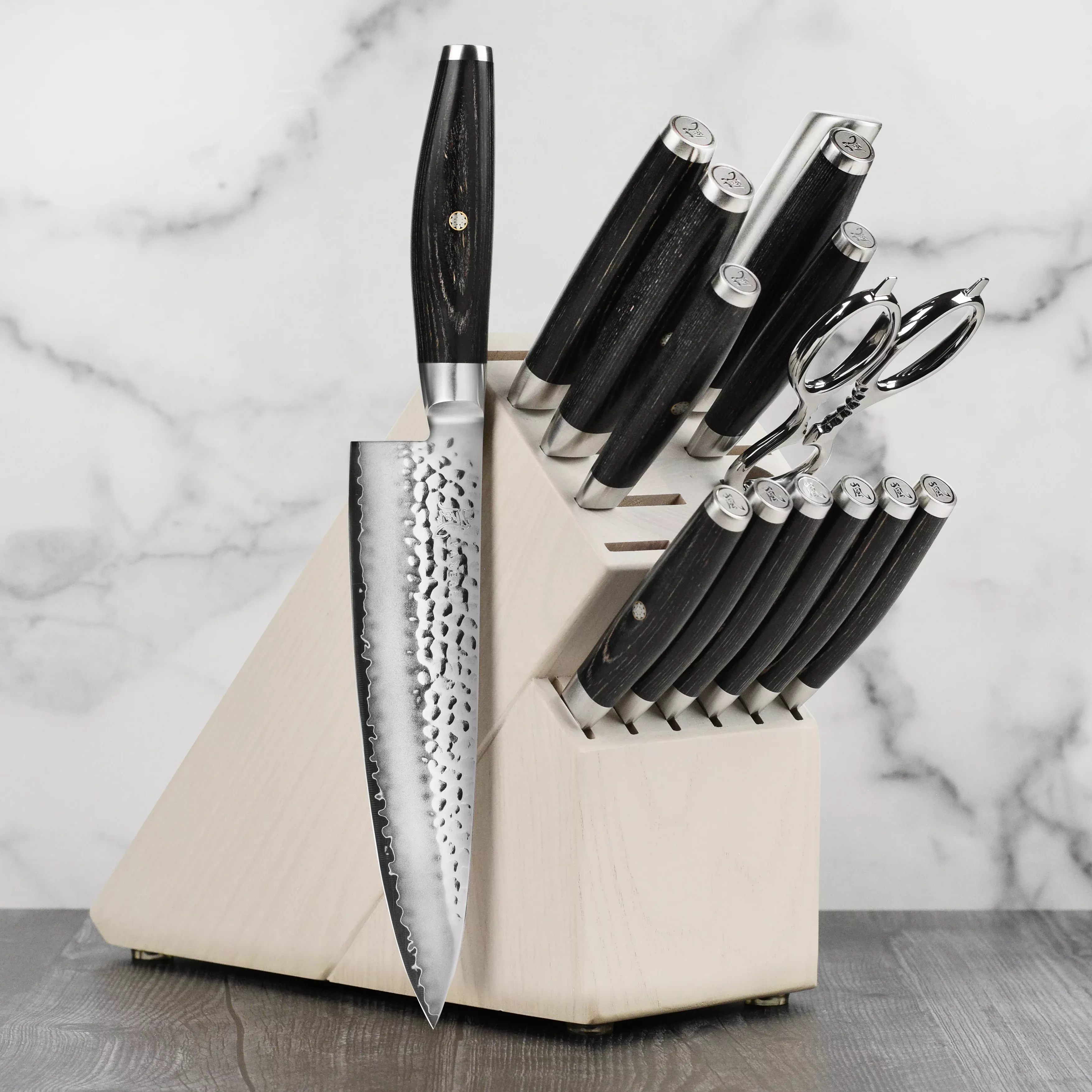 yaxell-ketu-sg2-knife-block-set-15-piece-gray-ash Yaxell Ketu SG2 Knife Block Set - 15 Piece Gray Ash