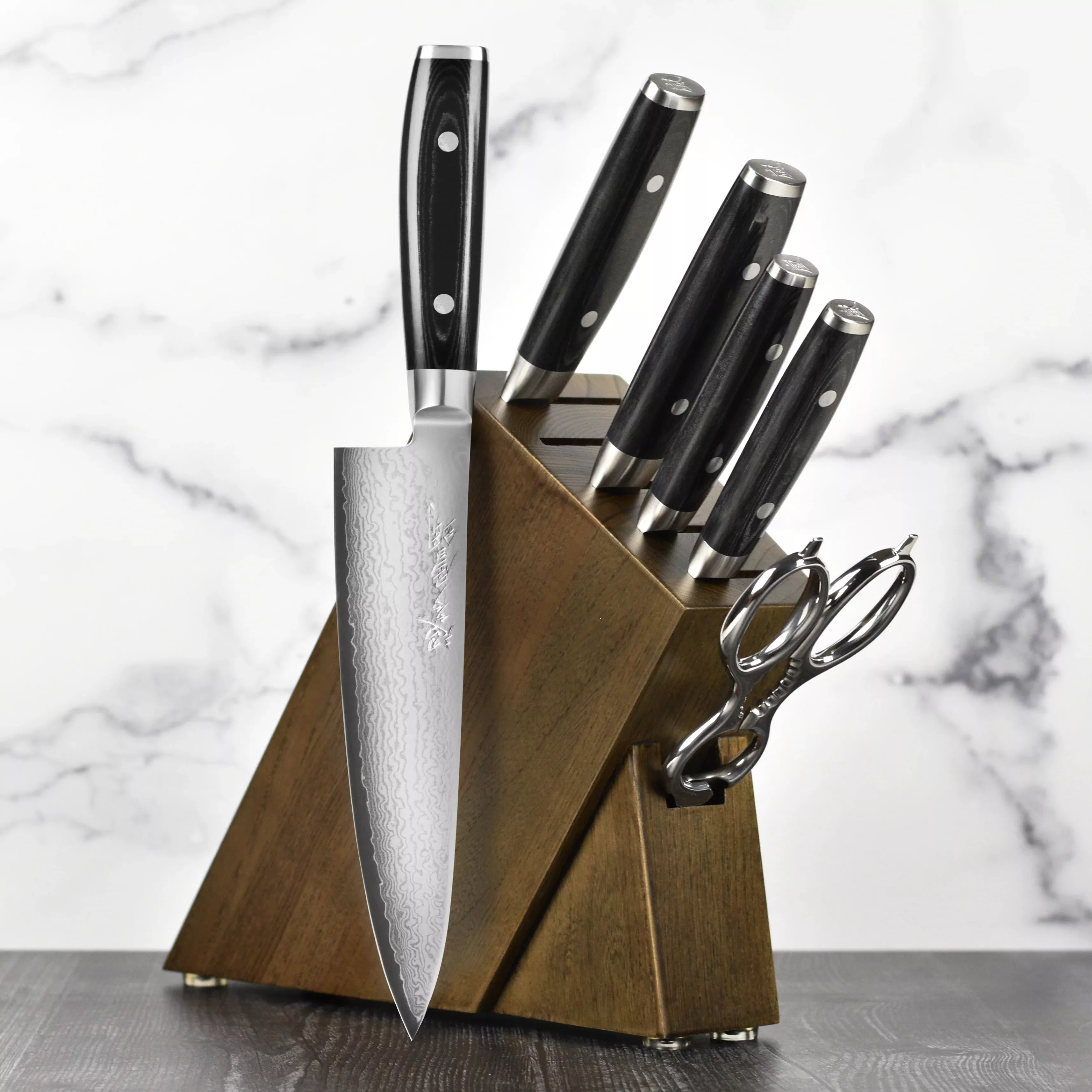 yaxell-ran-plus-slim-knife-block-set-7-piece-dark-ash Yaxell Ran Plus Slim Knife Block Set - 7 Piece Dark Ash