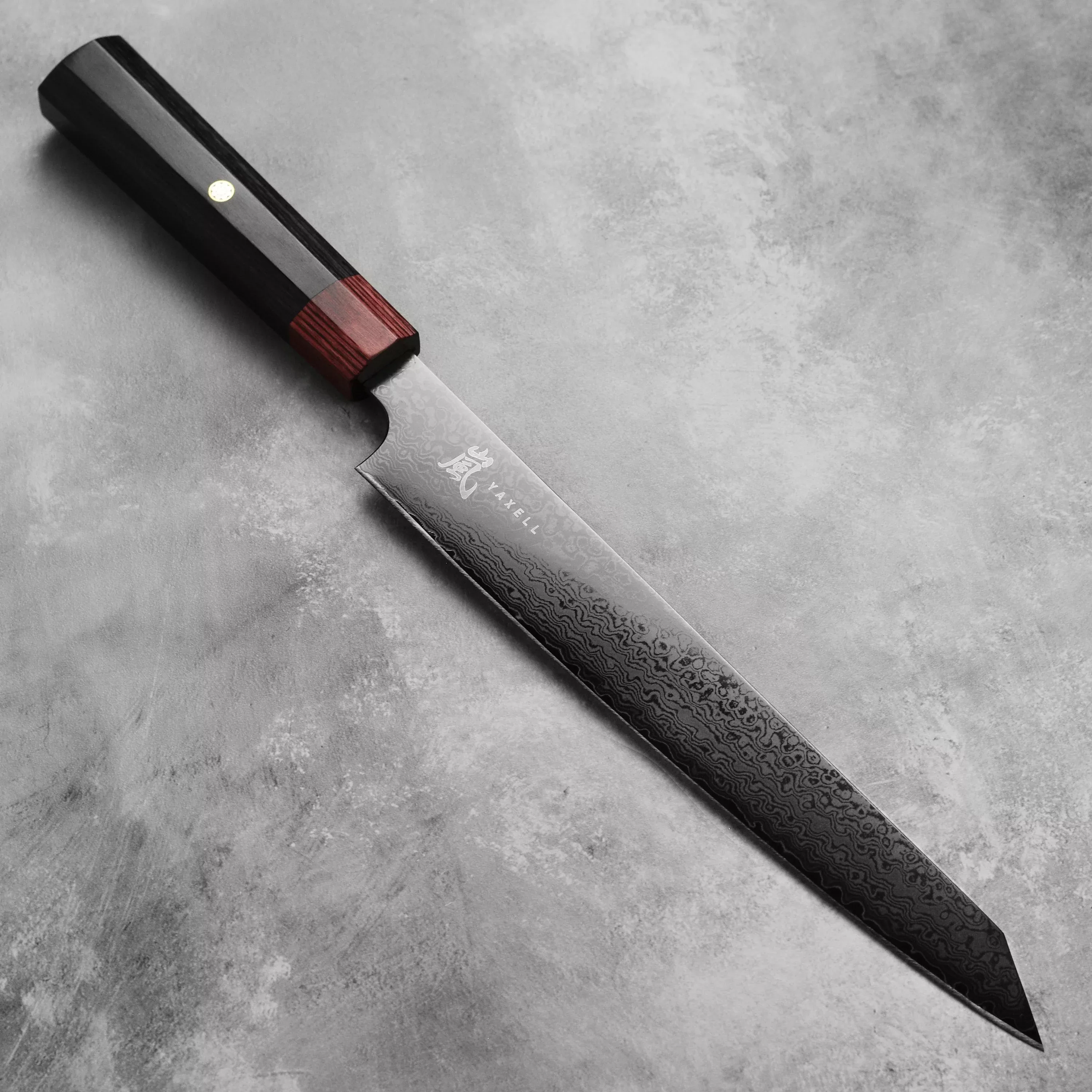 yaxell-rei-9-slicing-knife-dlc-damascus-made-in-japan Yaxell Rei 9" Slicing Knife - DLC Damascus - Made in Japan
