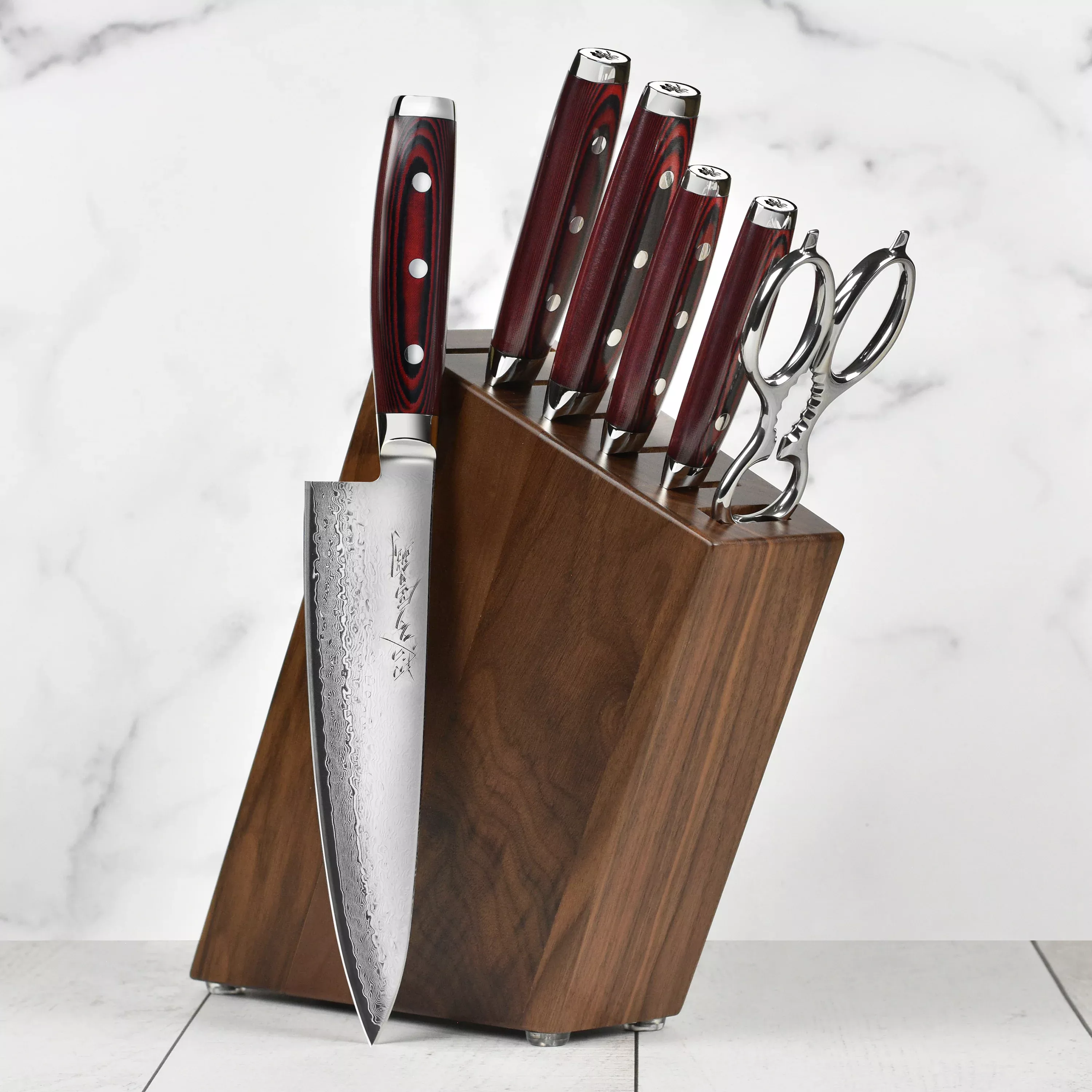 yaxell-super-gou-knife-block-set-7-piece-walnut Yaxell Super Gou Knife Block Set - 7 Piece Walnut