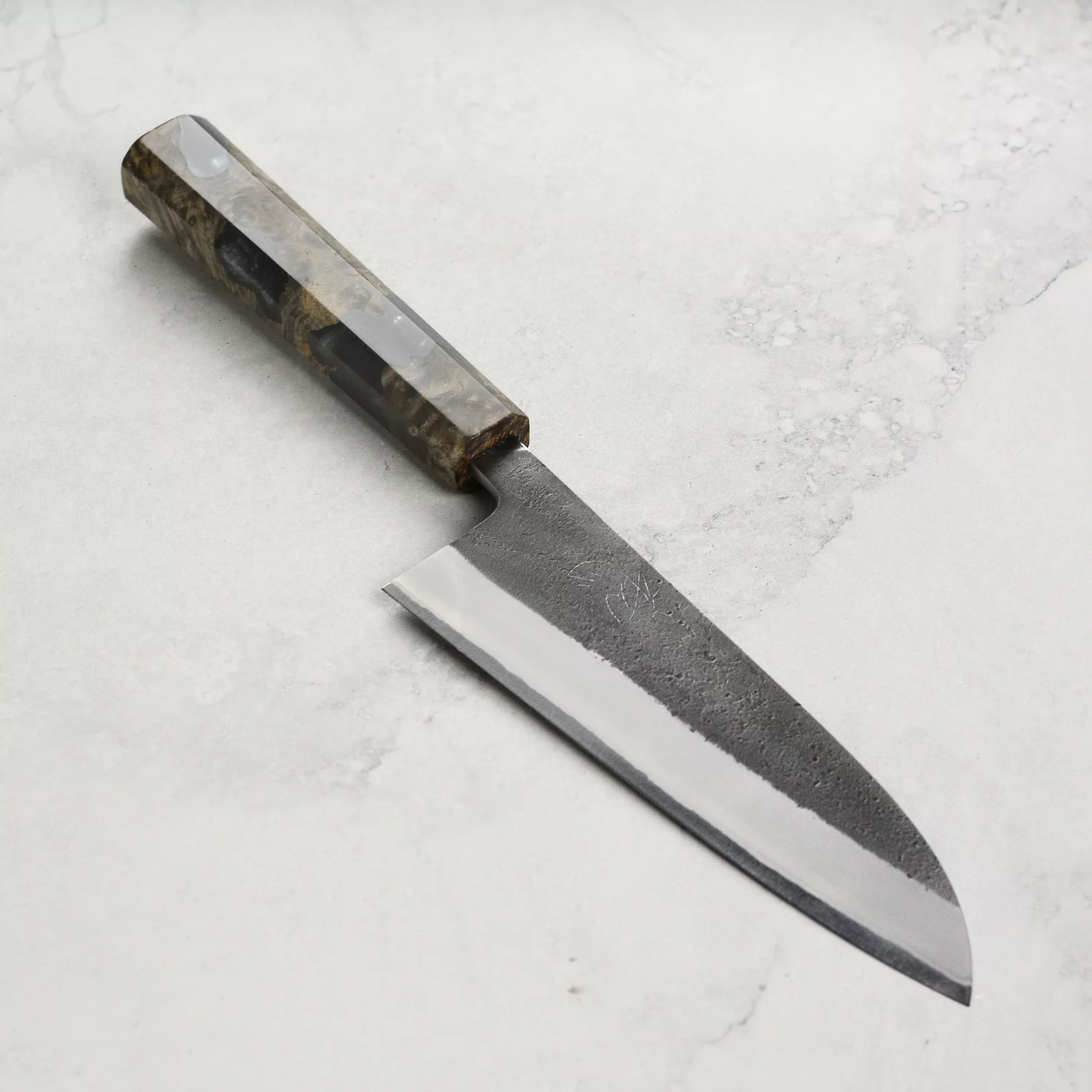 yoshikane-165mm-santoku-shirogami-2-kurouchi-stainless-clad-6-5 Yoshikane 165mm Santoku Shirogami #2 Kurouchi Stainless Clad (6.5")