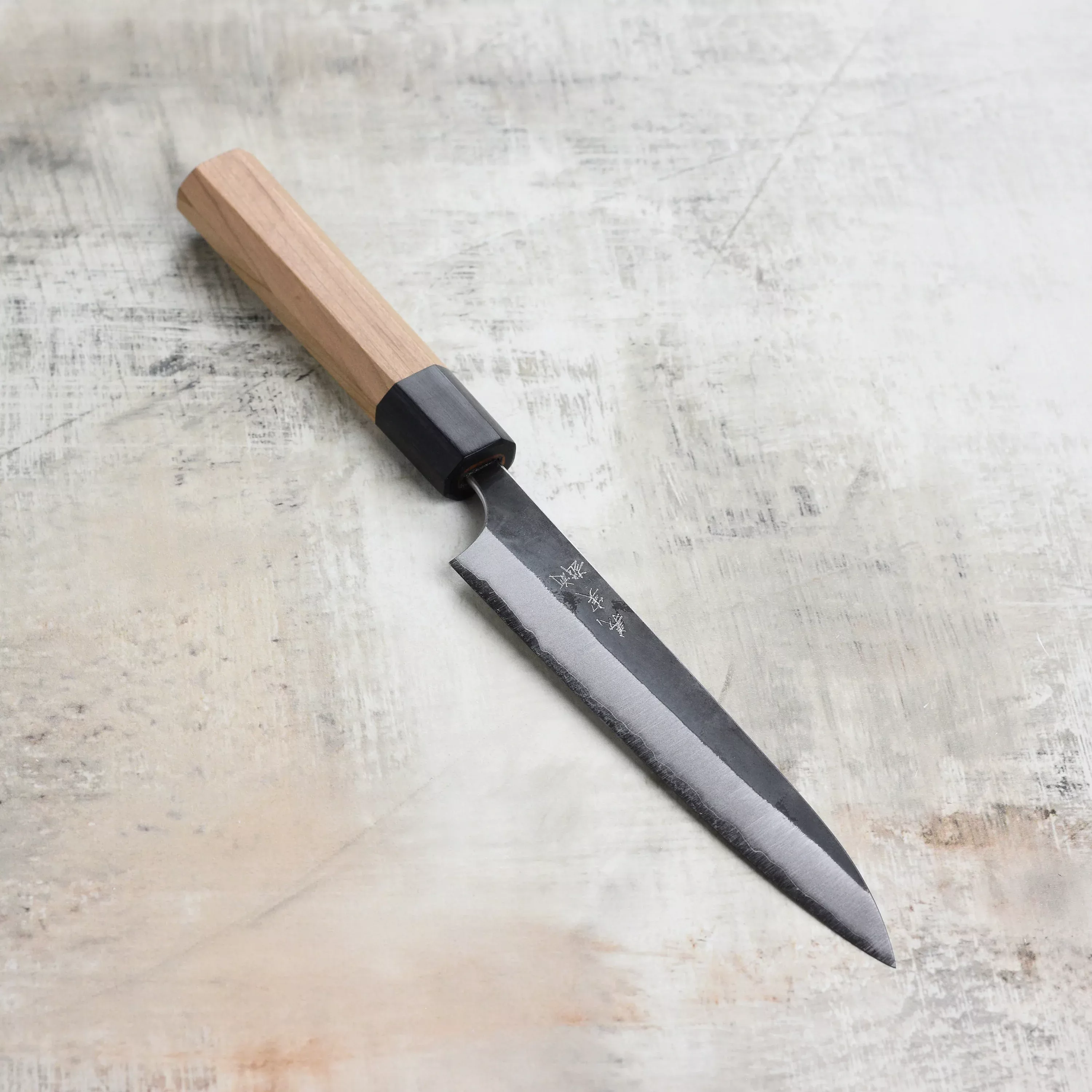 yoshimi-kato-aogami-super-kurouchi-stainless-clad-5-9-petty Yoshimi Kato Aogami Super Kurouchi Stainless Clad 5.9" Petty