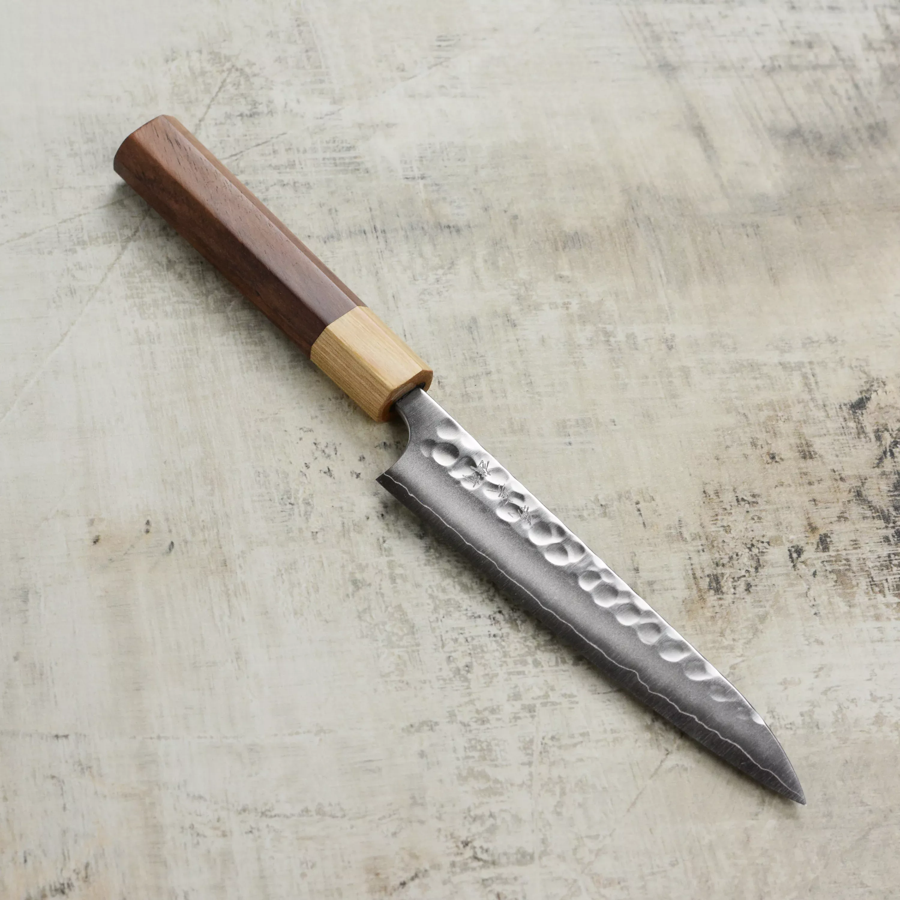 yoshimi-kato-forged-ginsan-stainless-clad-petty-5-9 Yoshimi Kato Forged Ginsan Stainless Clad Petty - 5.9"