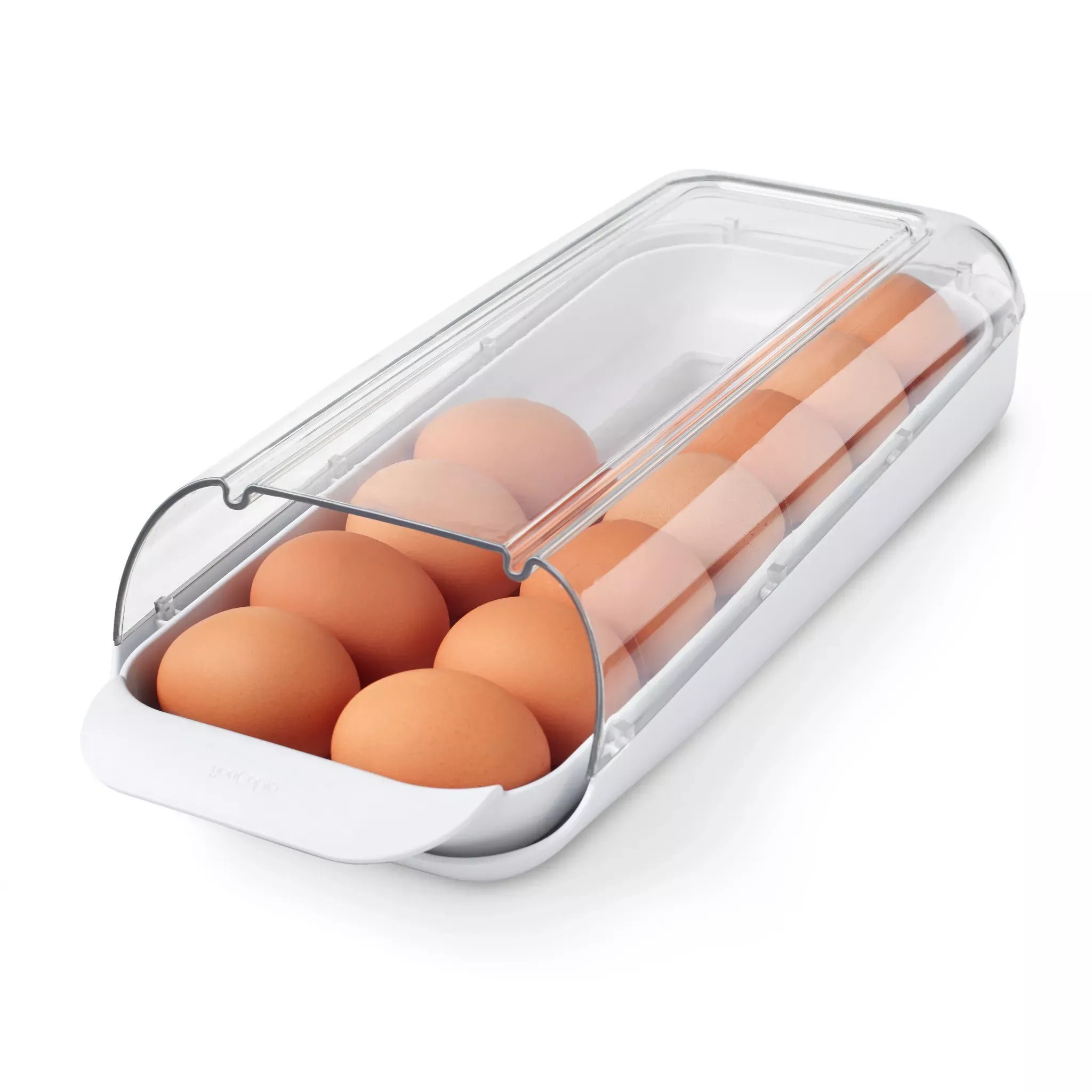 youcopia-fridgeview-rolling-egg-holder-white-rebel YouCopia FridgeView Rolling Egg Holder - White – REBEL