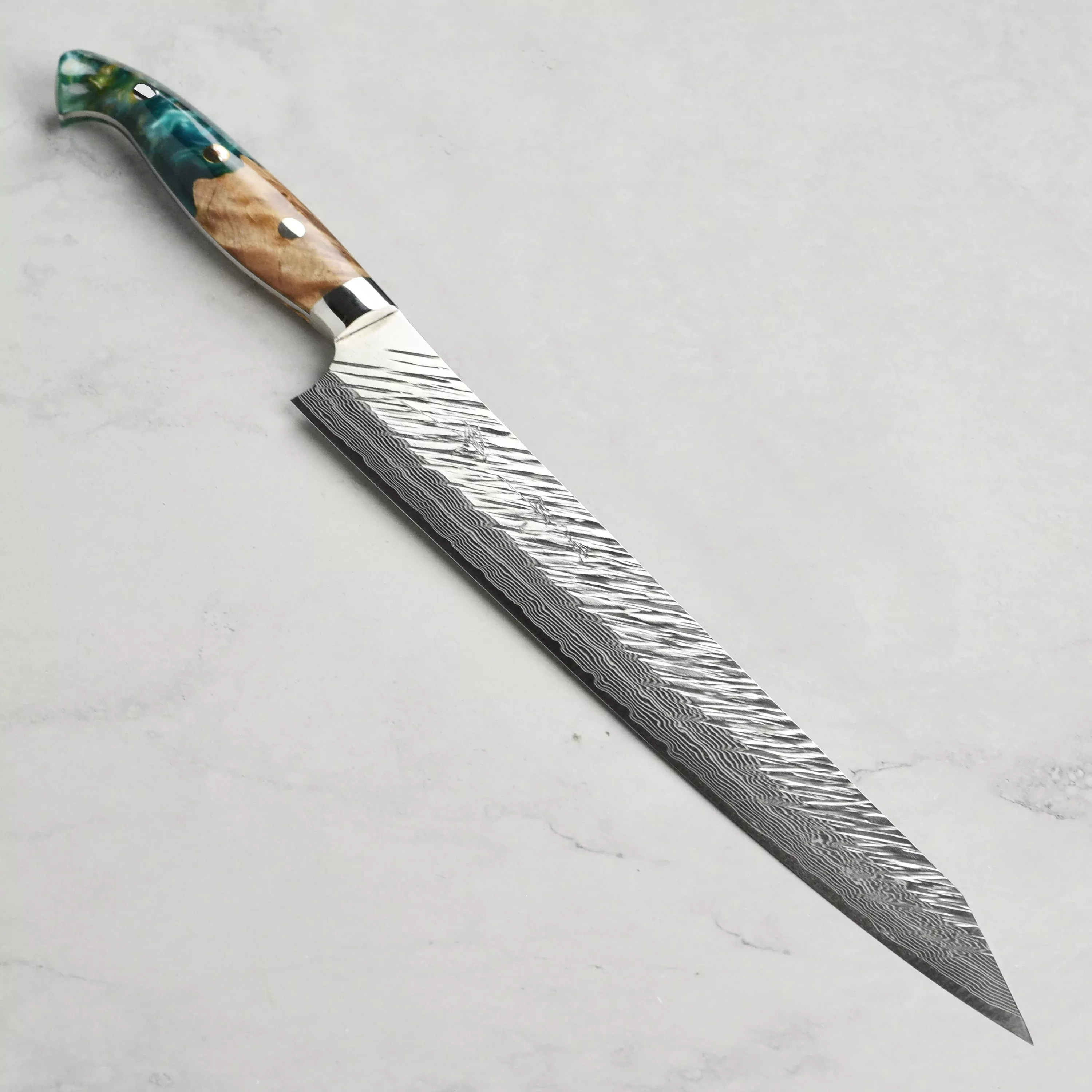 yu-kurosaki-fujin-forged-sg2-damascus-10-6-sujihiki-with-saya Yu Kurosaki Fujin Forged SG2 Damascus 10.6" Sujihiki with Saya