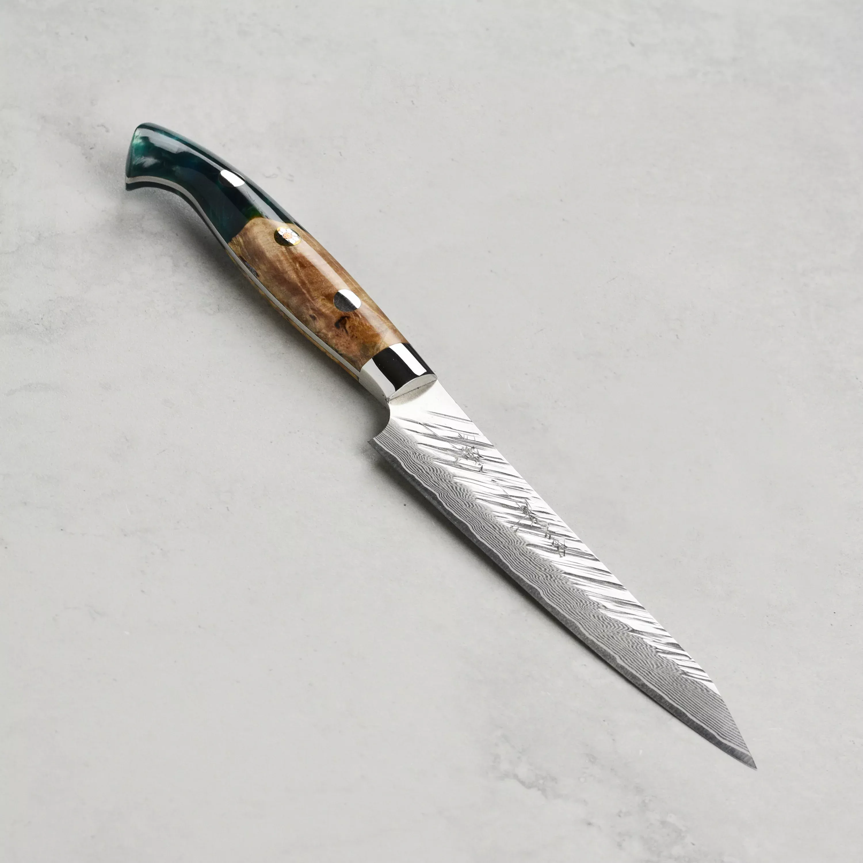 yu-kurosaki-fujin-forged-sg2-damascus-5-1-petty-with-saya Yu Kurosaki Fujin Forged SG2 Damascus 5.1" Petty with Saya