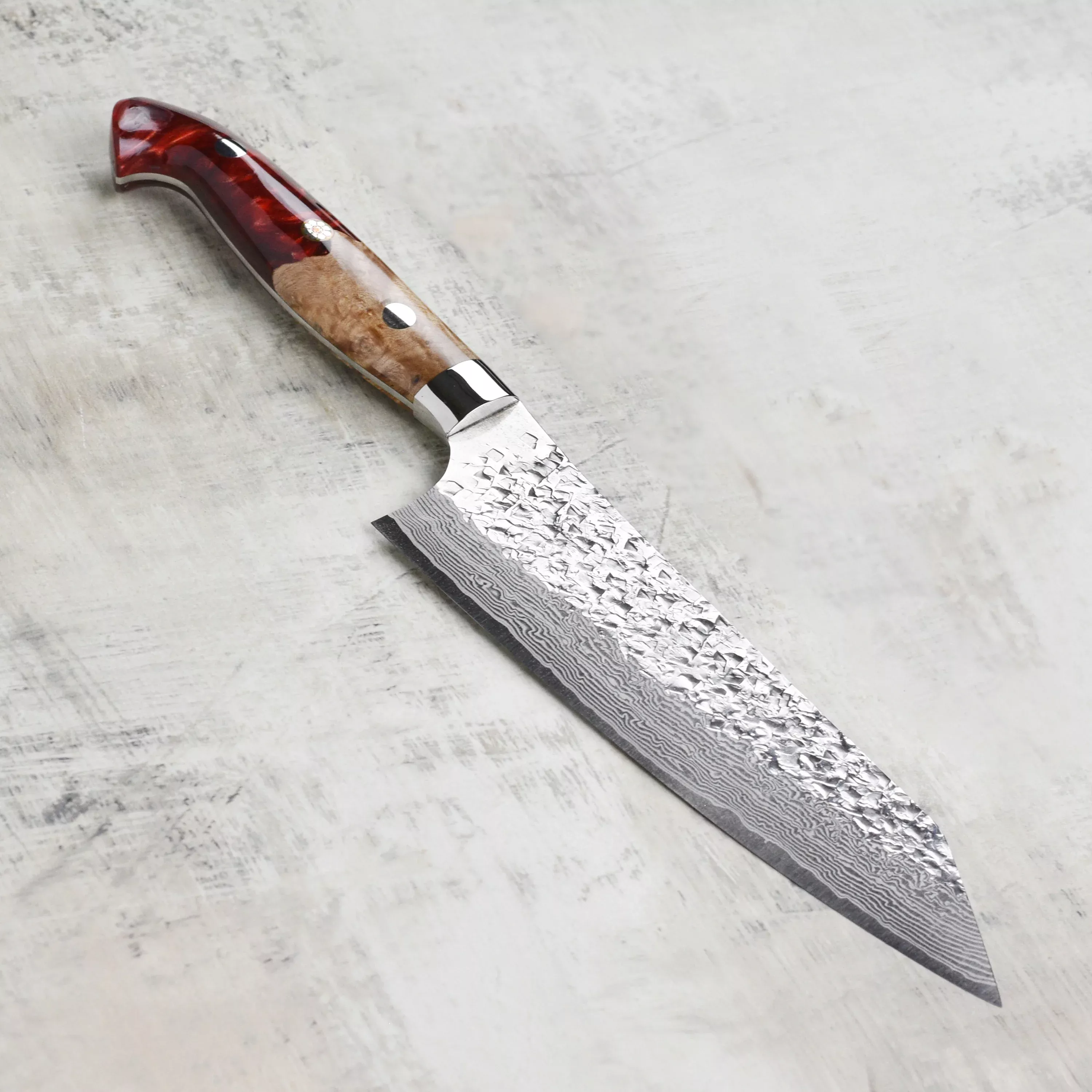 yu-kurosaki-shizuku-forged-sg2-damascus-6-7-bunka-with-saya Yu Kurosaki Shizuku Forged SG2 Damascus 6.7" Bunka with Saya