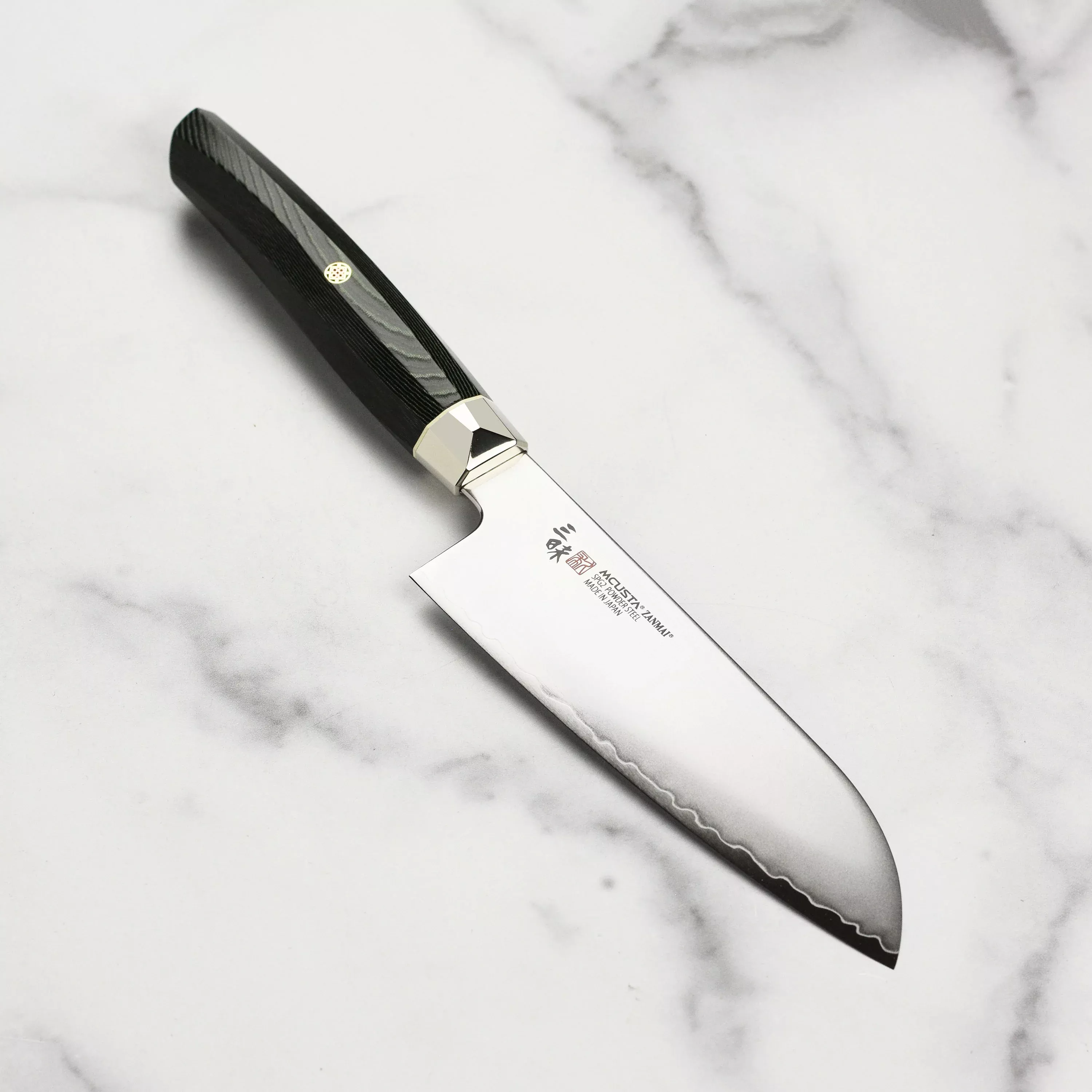 zanmai-revolution-ko-santoku-knife-sg2-5-9-green-micarta Zanmai Revolution Ko-Santoku Knife - SG2 - 5.9" Green Micarta