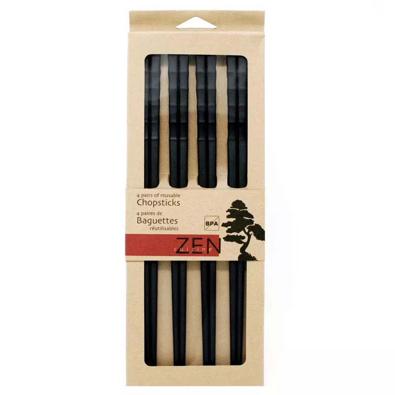 zen-cuizine-reusable-chopsticks-black Zen Cuizine Reusable Chopsticks - Black