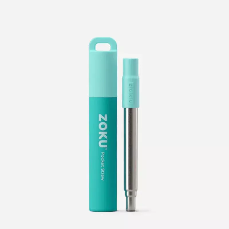 zoku-pocket-straw-teal Zoku - Pocket Straw- Teal