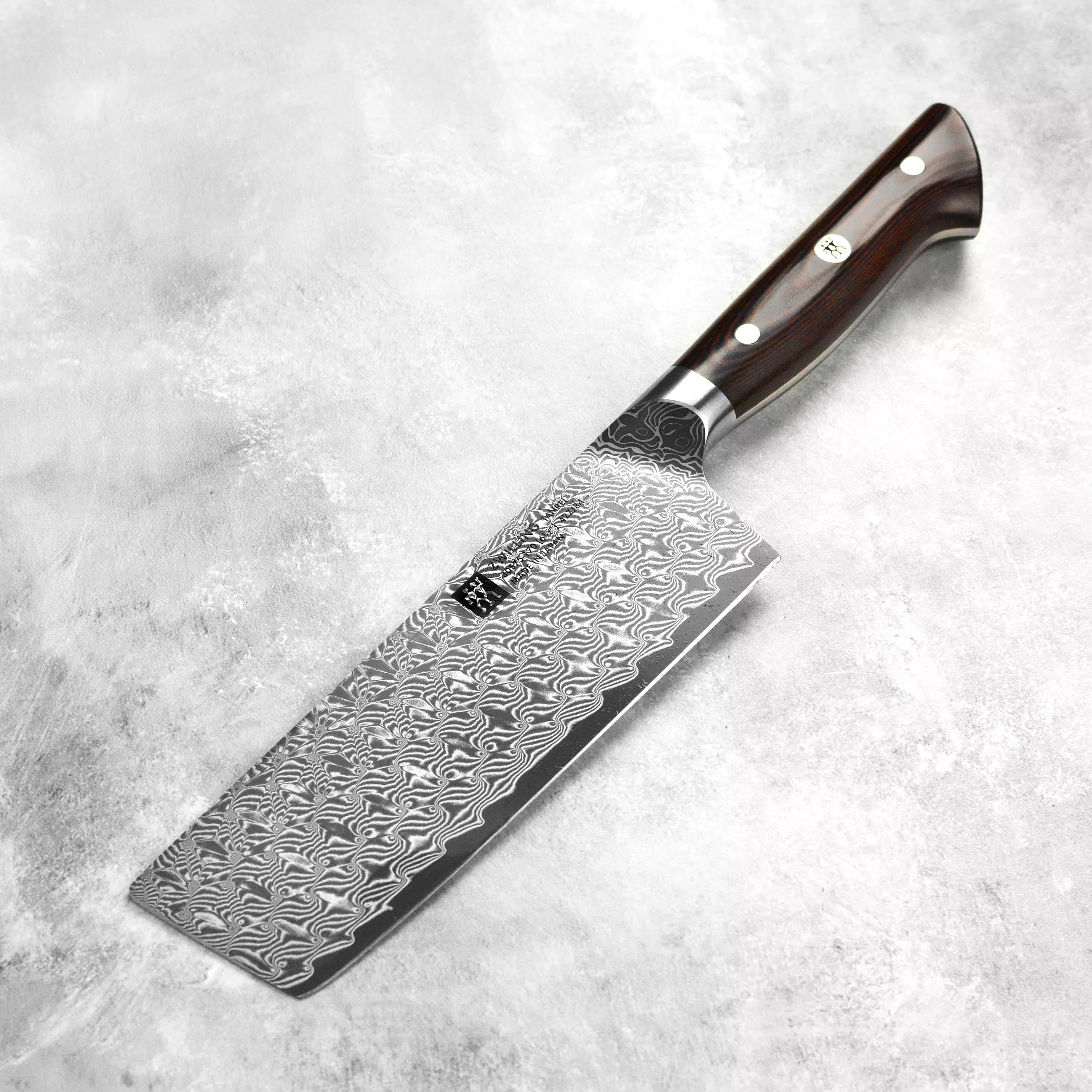 zwilling-tanrei-damascus-nakiri-knife-6-5-japanese-stainless-steel-kitchen-knife Zwilling Tanrei Damascus Nakiri Knife, 6.5" Japanese Stainless Steel Kitchen Knife, 101 Layer Pro Blade from Zwilling J.A. Henckels
